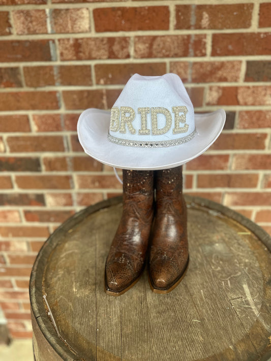 Bride cowgirl hat