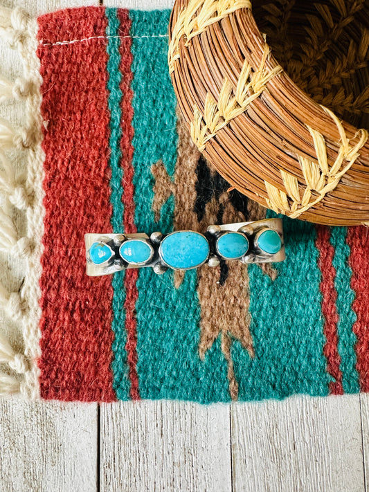 Handcrafted Turquoise & Sterling Silver Cuff Bracelet