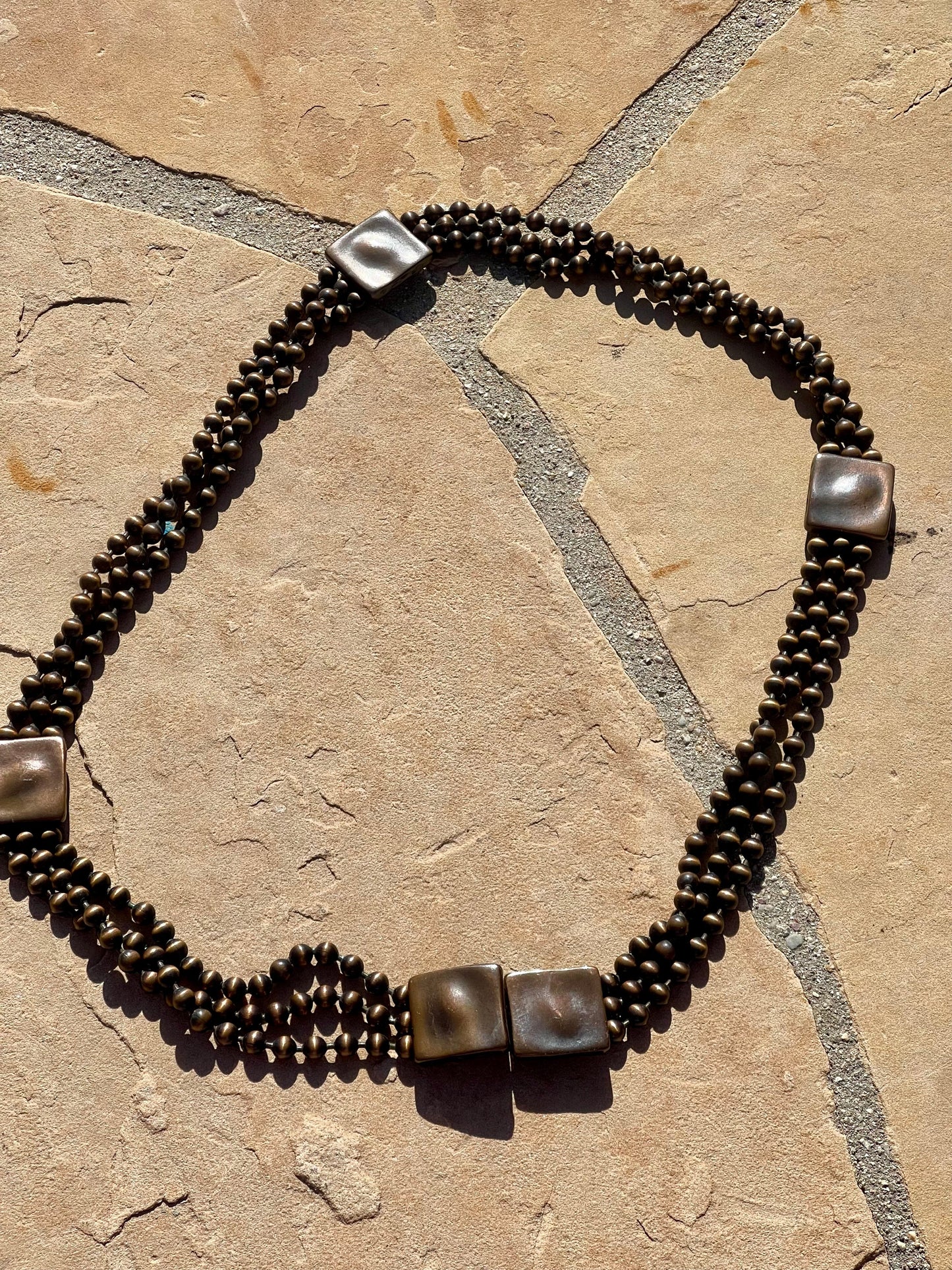 Vintage Handmade Copper Beaded Belt