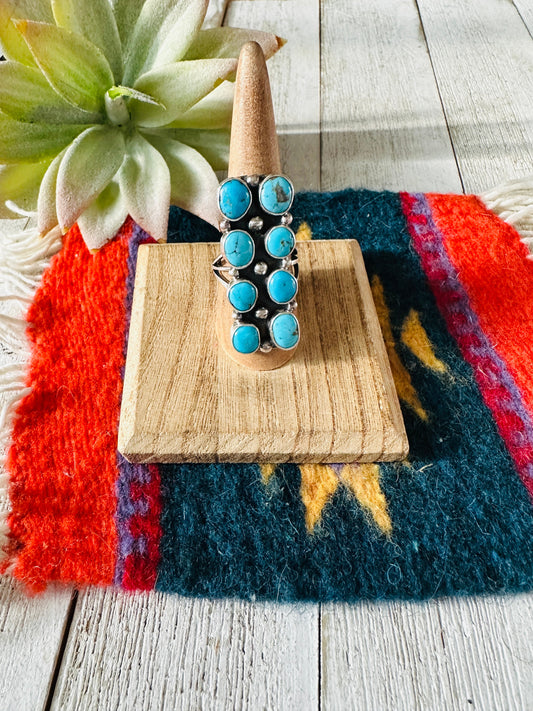 Handcrafted Kingman Turquoise & Sterling Silver Ring
