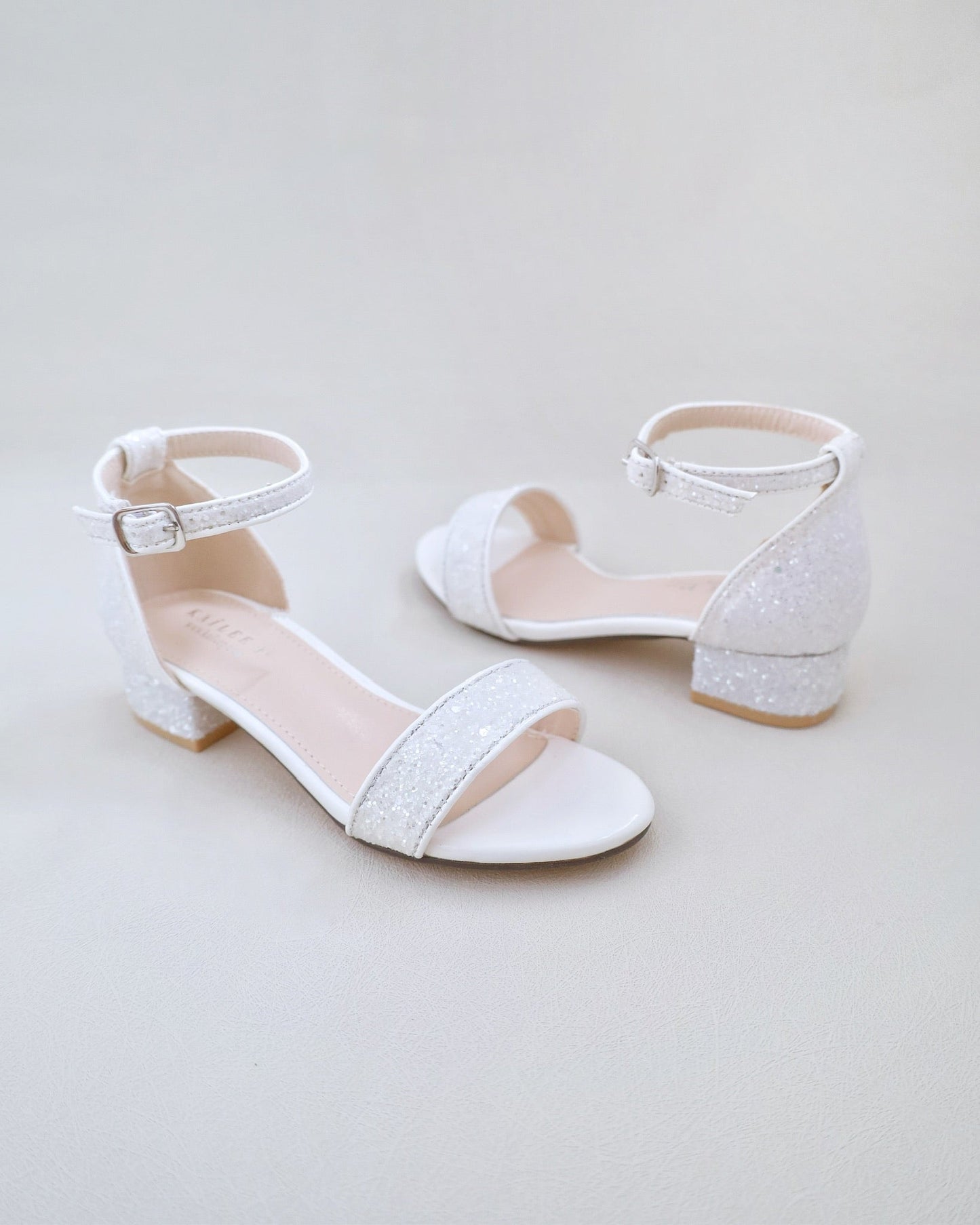 Rock Glitter Low Block Heel Girls Sandals