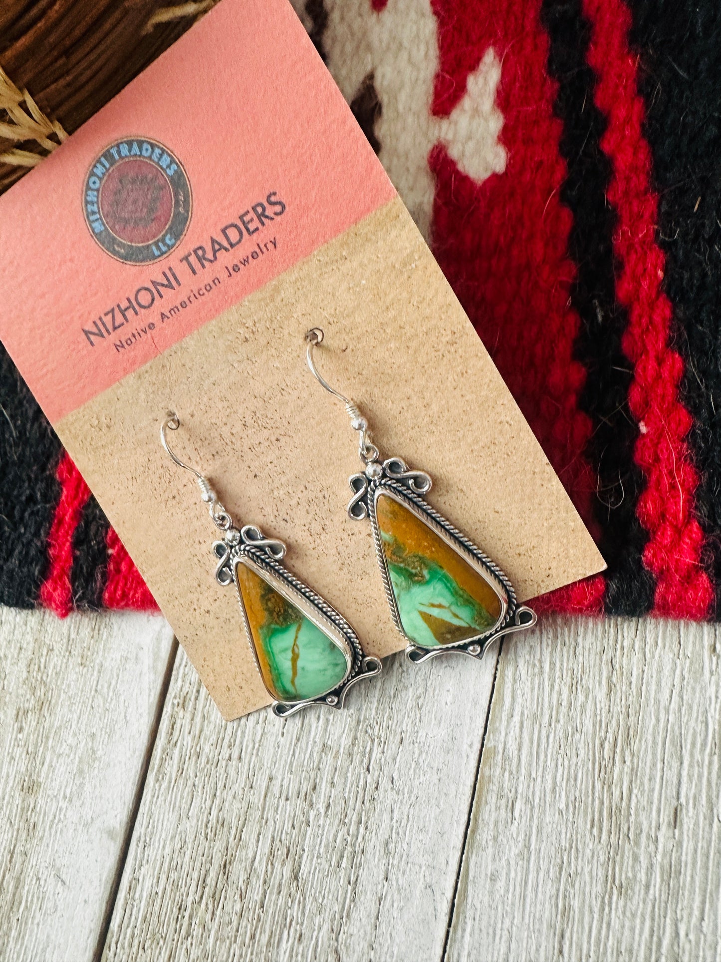 Handcrafted Sonoran Jasper & Sterling Silver Dangle Earrings