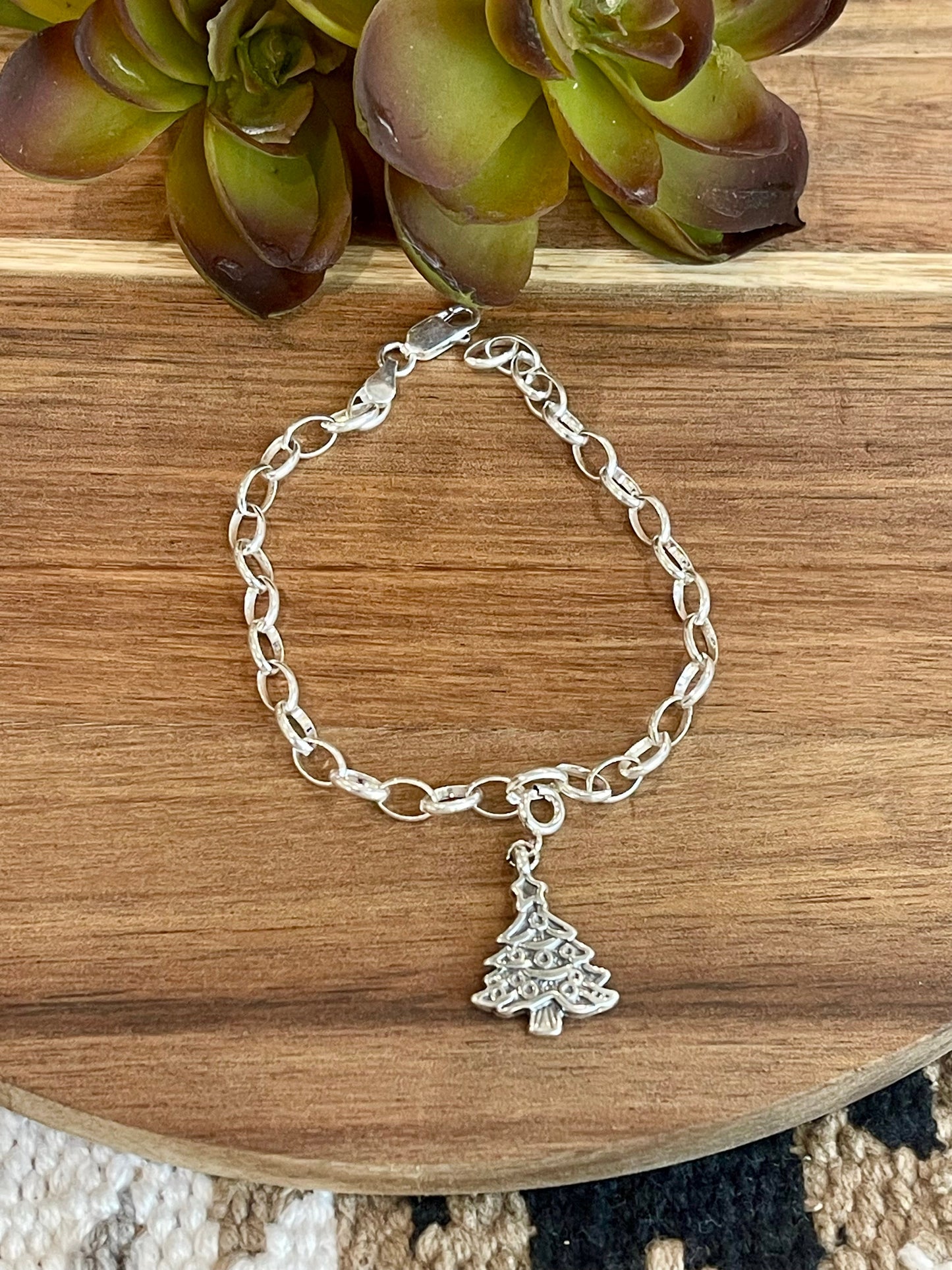 Handcrafted Sterling Silver CHRISTMAS TREE Charm