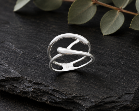 Dainty Two Strand Sterling Silver Ring