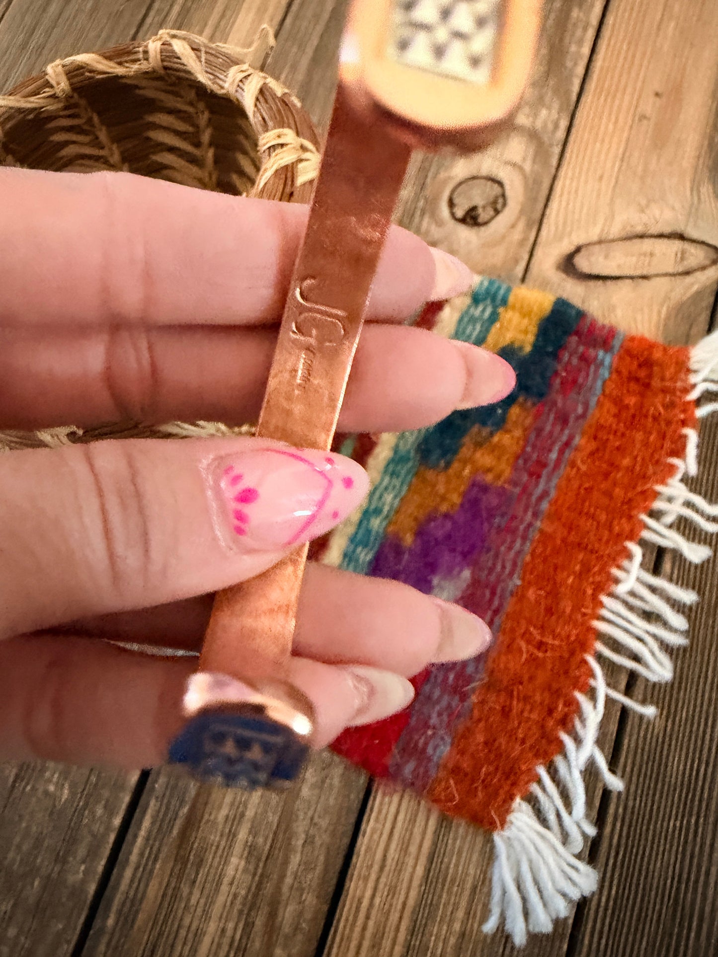 Handcrafted Copper & Sterling Silver Cuff Bracelet