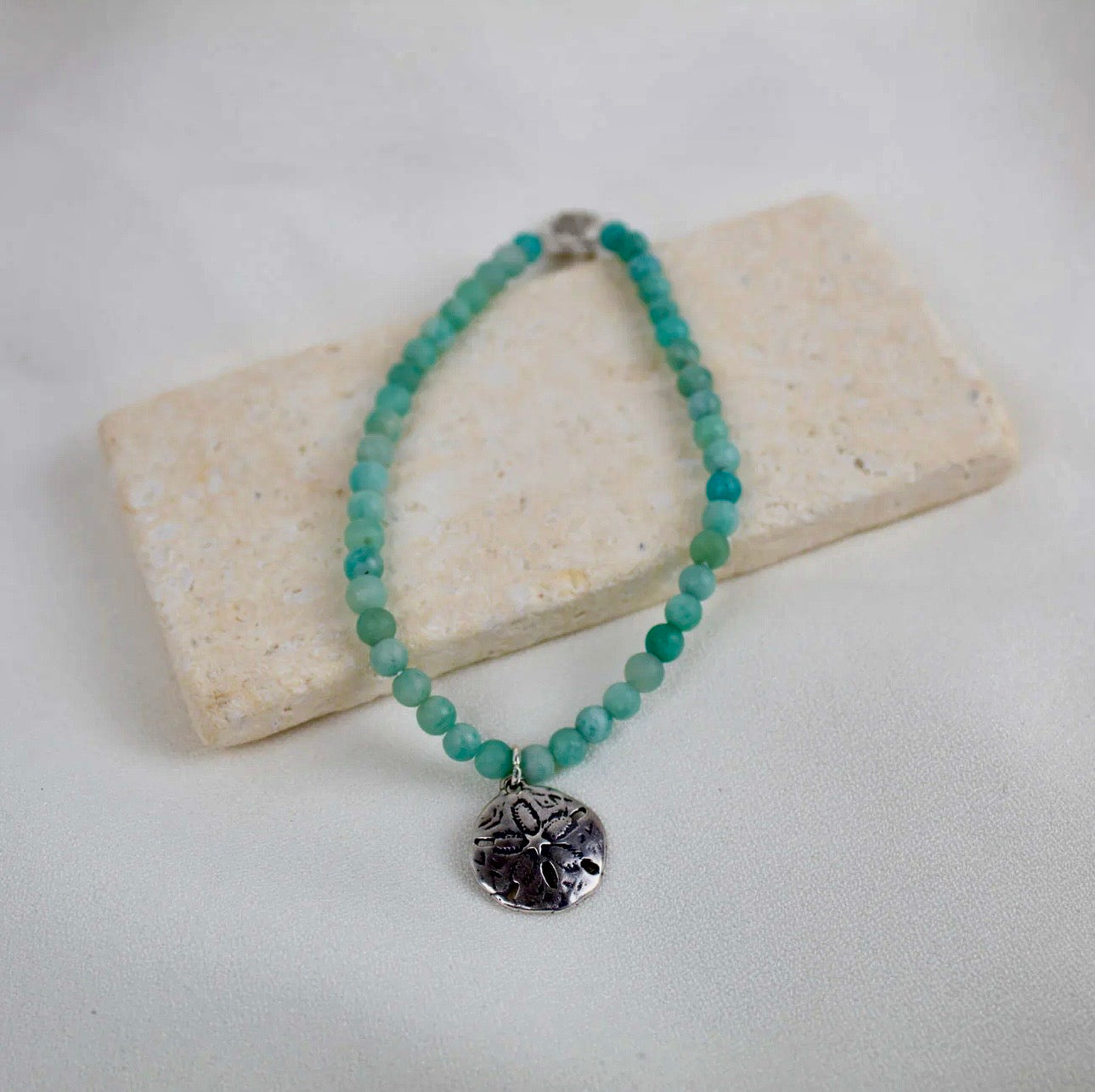 Blessings of the Sea Sand Dollar Bracelet- Silver