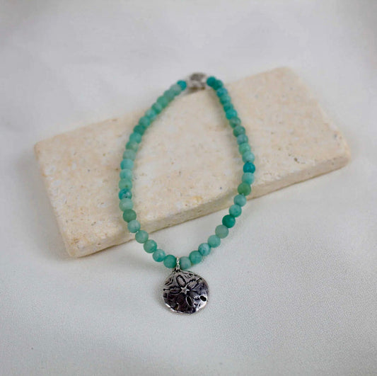 Blessings of the Sea Sand Dollar Bracelet- Silver