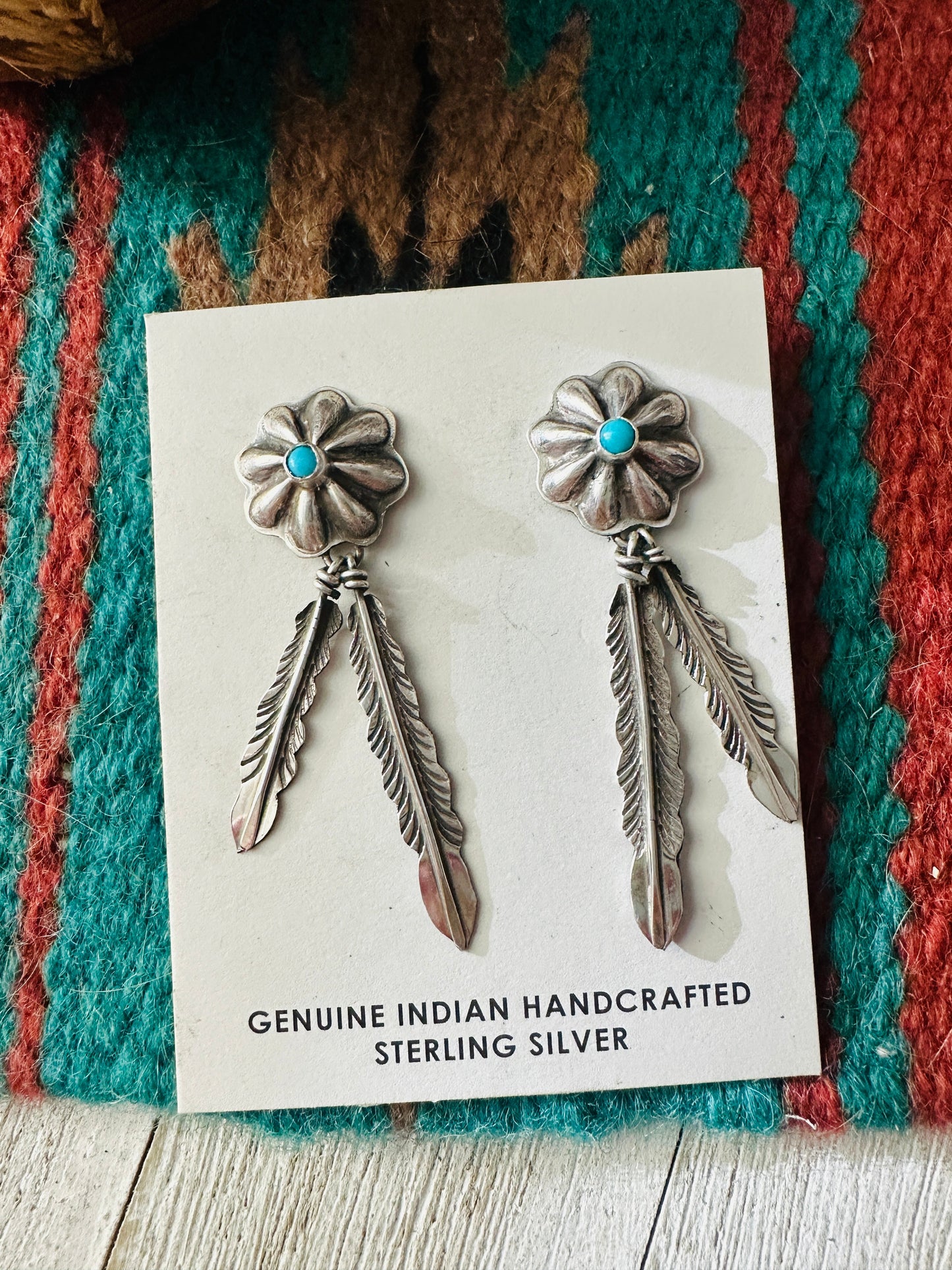 Handcrafted Sterling Silver & Multi Stone Heart Dangle Earrings