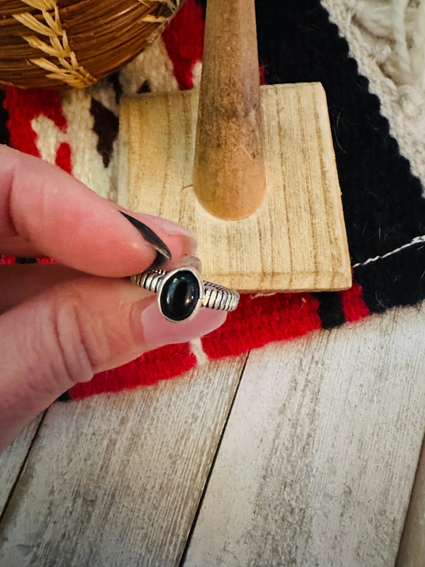 Handcrafted Sterling Silver & Black Onyx Ring