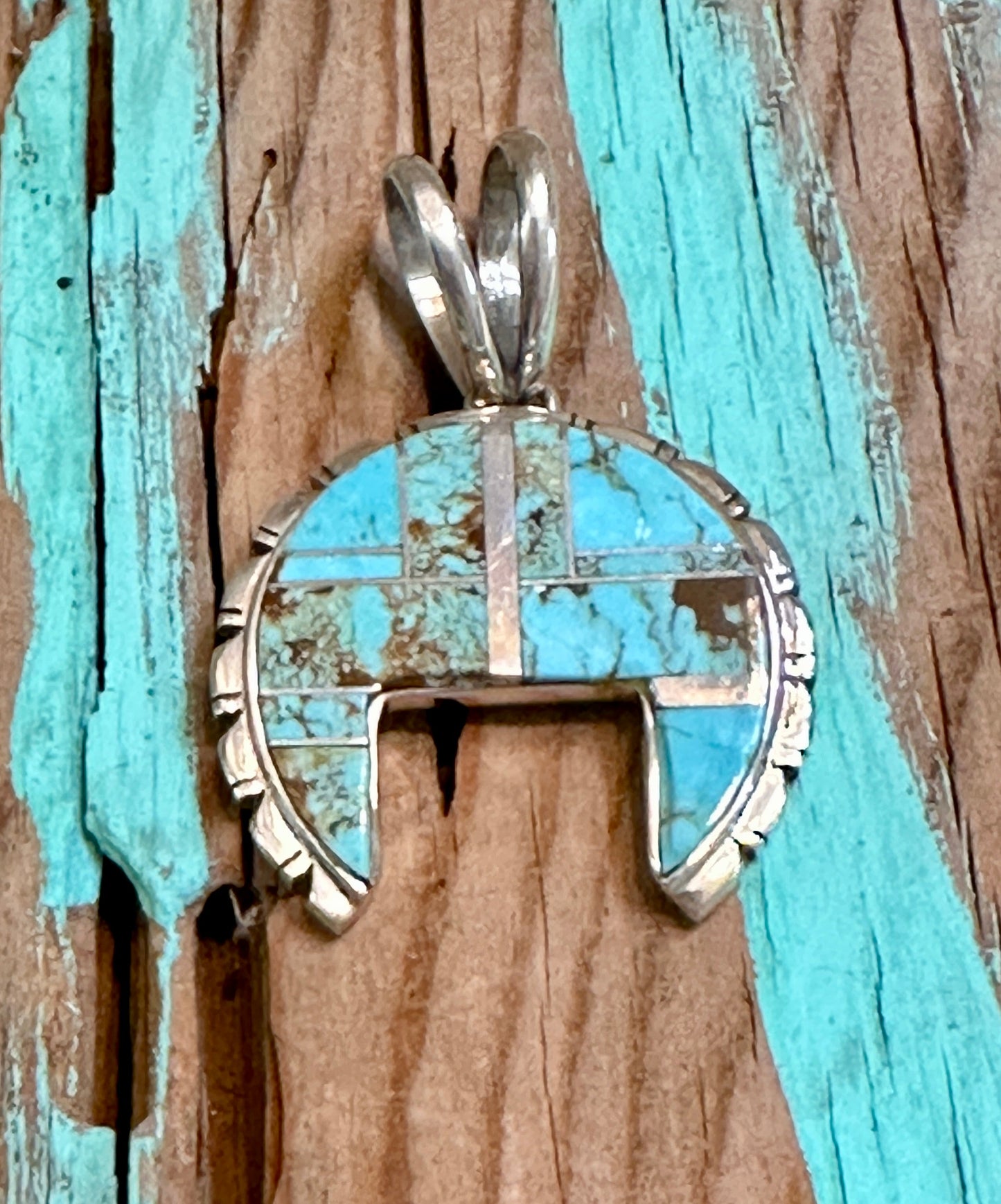 Handcrafted Turquoise 8 & Sterling Silver Naja Pendant