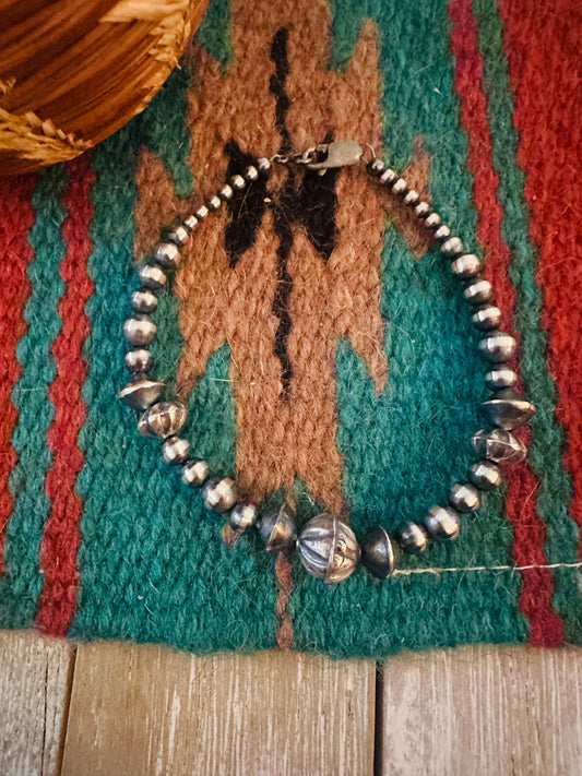 Handcrafted Sterling Silver Beaded Bracelet