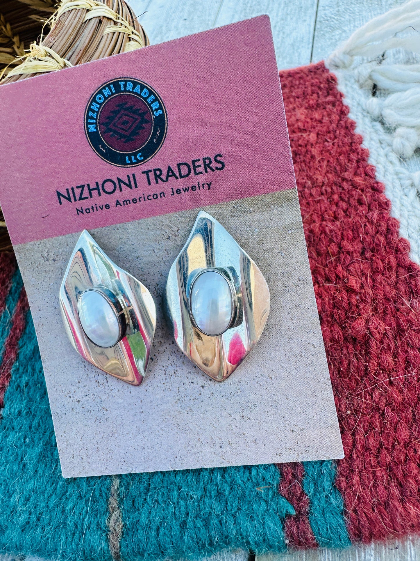 Handcrafted Freshwater Pearl & Sterling Silver Post Earrings