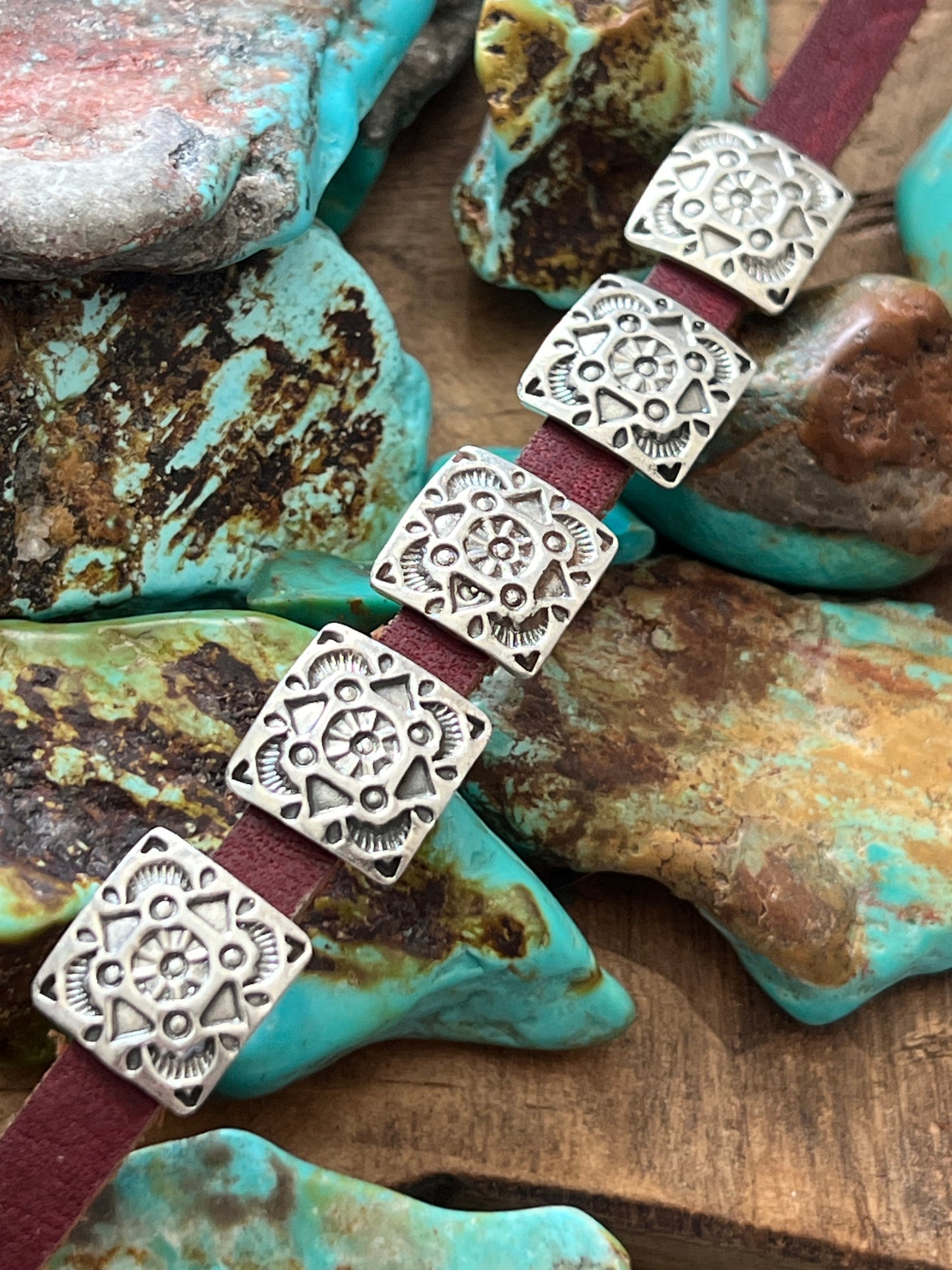 Sterling Silver Mini Concho Slide, Spread Your Wings