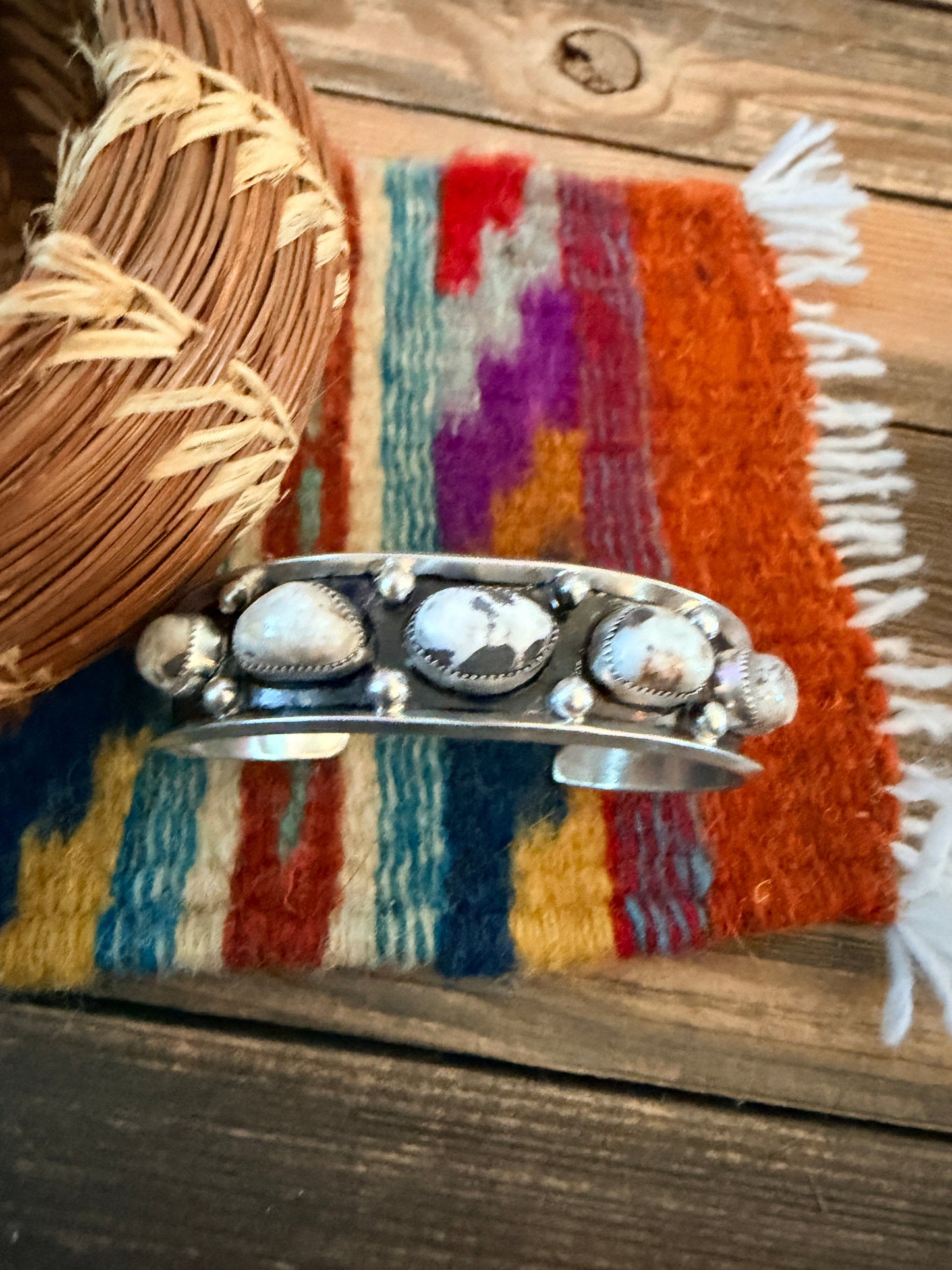Handcrafted Dry Creek Turquoise & Sterling Silver Cuff Bracelet by Paul Largo