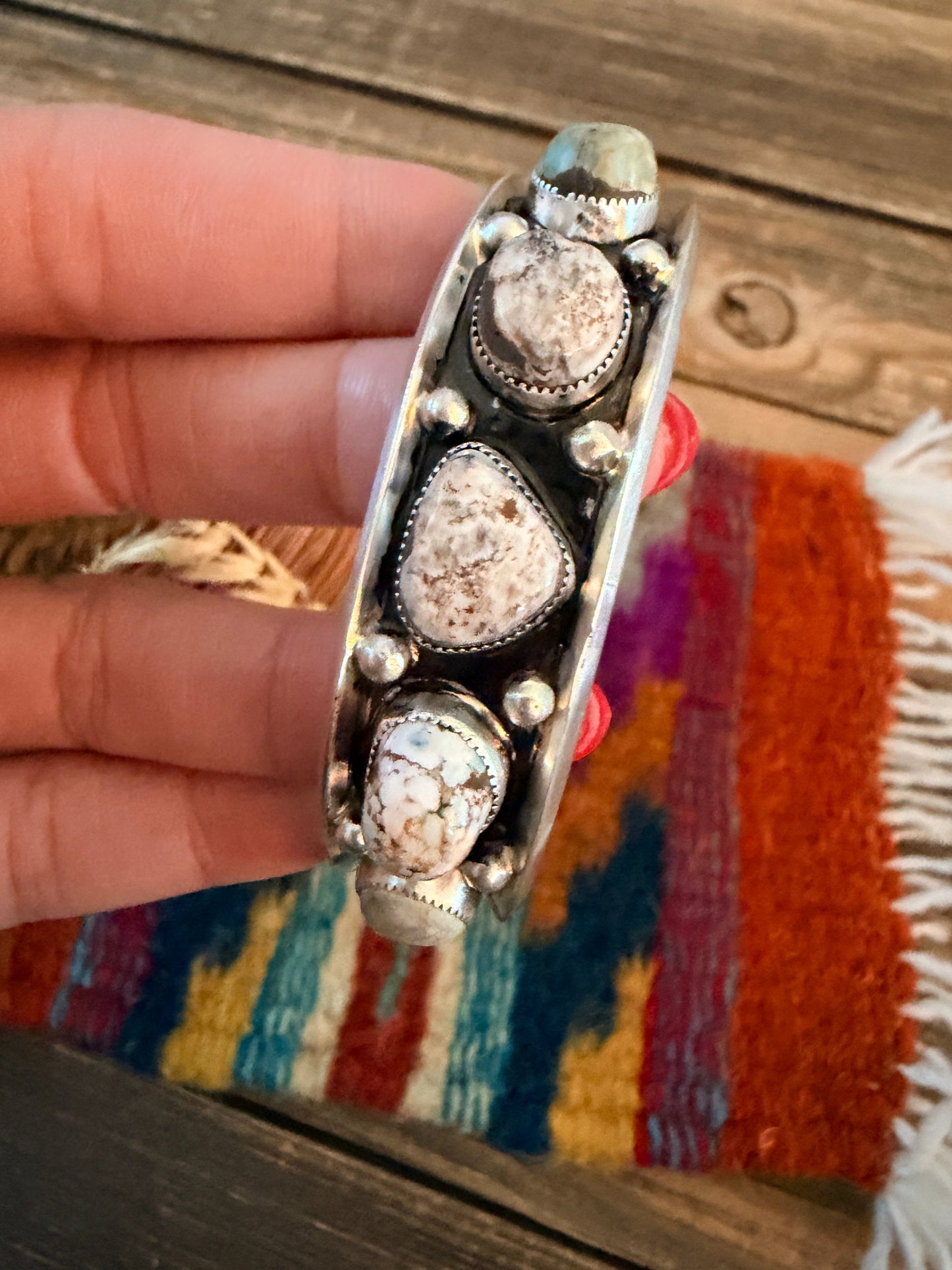 Handcrafted Dry Creek Turquoise & Sterling Silver Cuff Bracelet by Paul Largo