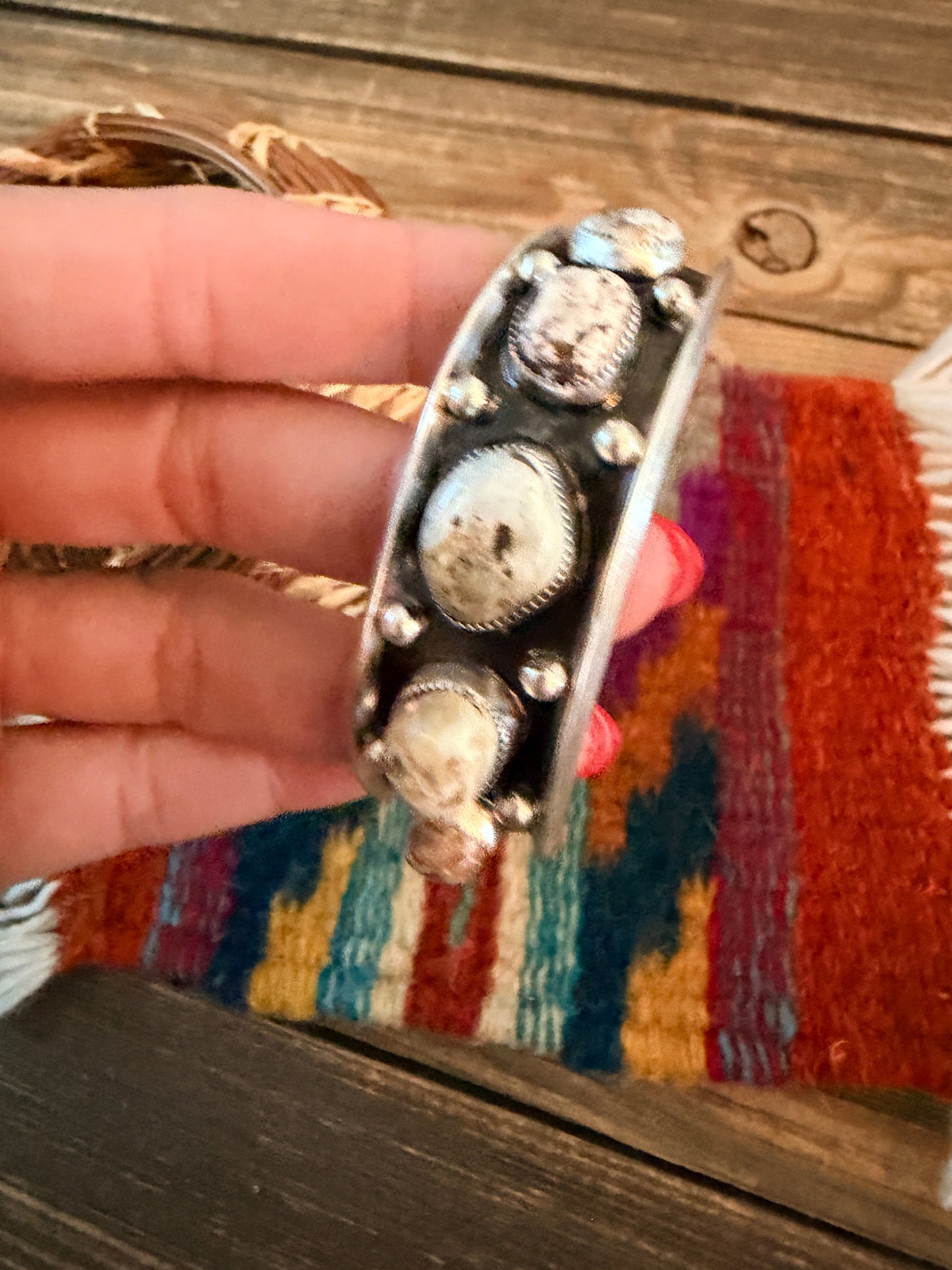 Handcrafted Dry Creek Turquoise & Sterling Silver Cuff Bracelet by Paul Largo
