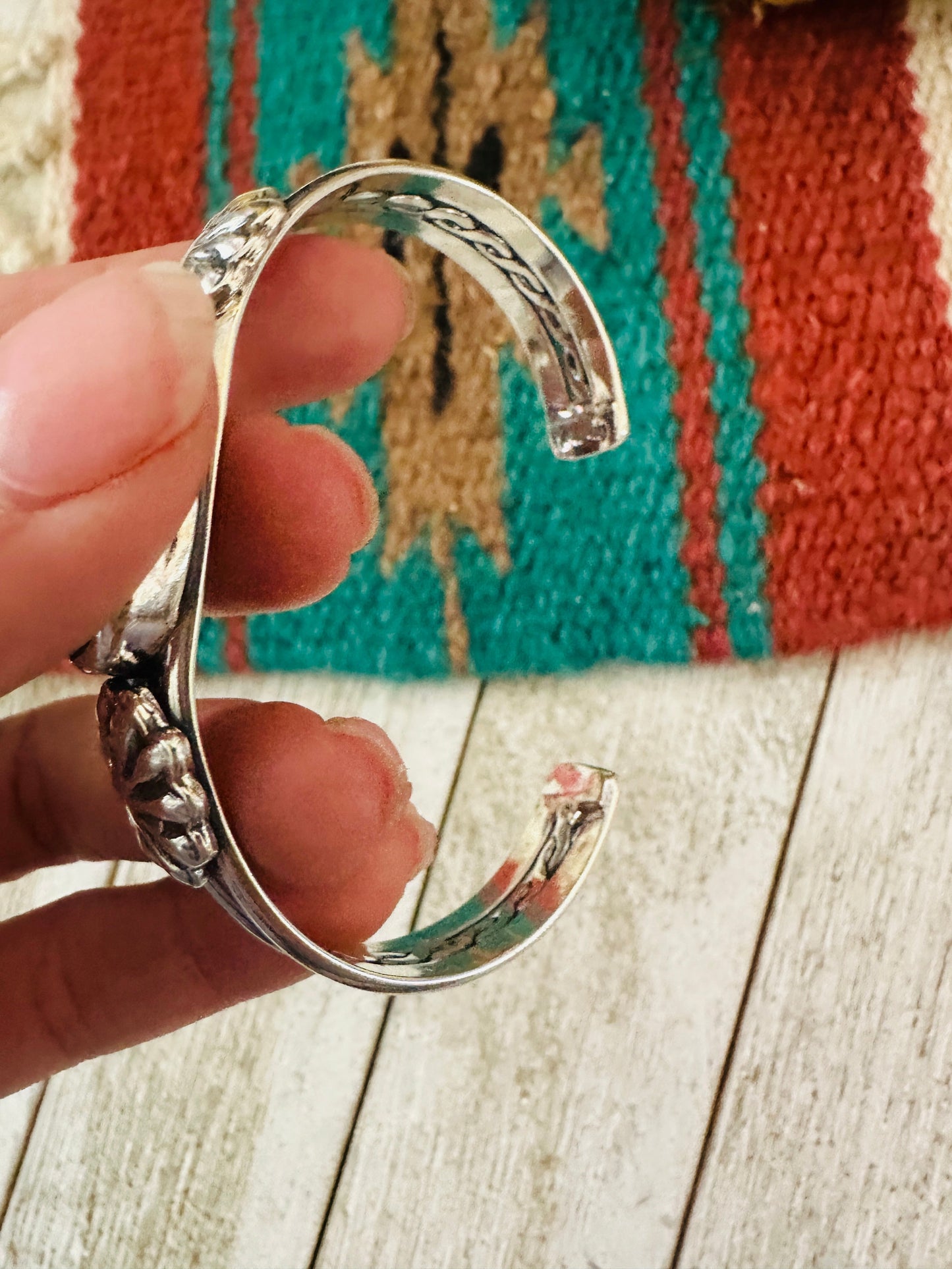 Handcrafted Turquoise & Sterling Silver Cuff Bracelet