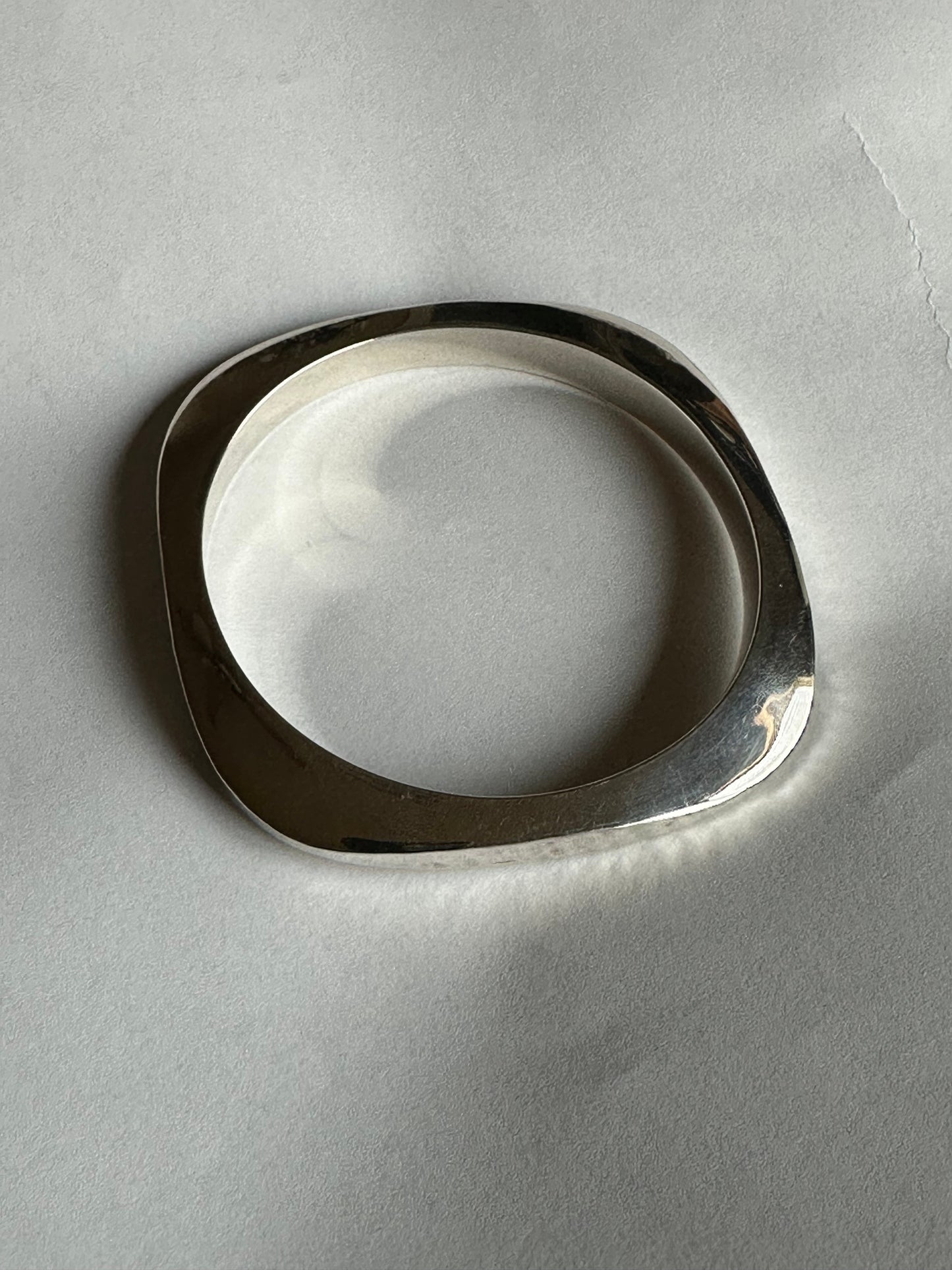 Heavy Cuadrado Sterling Silver Bangle