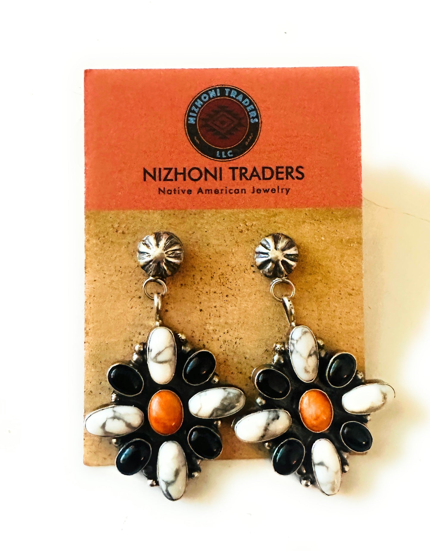 Handcrafted Multi Stone & Sterling Silver Dangle Earrings
