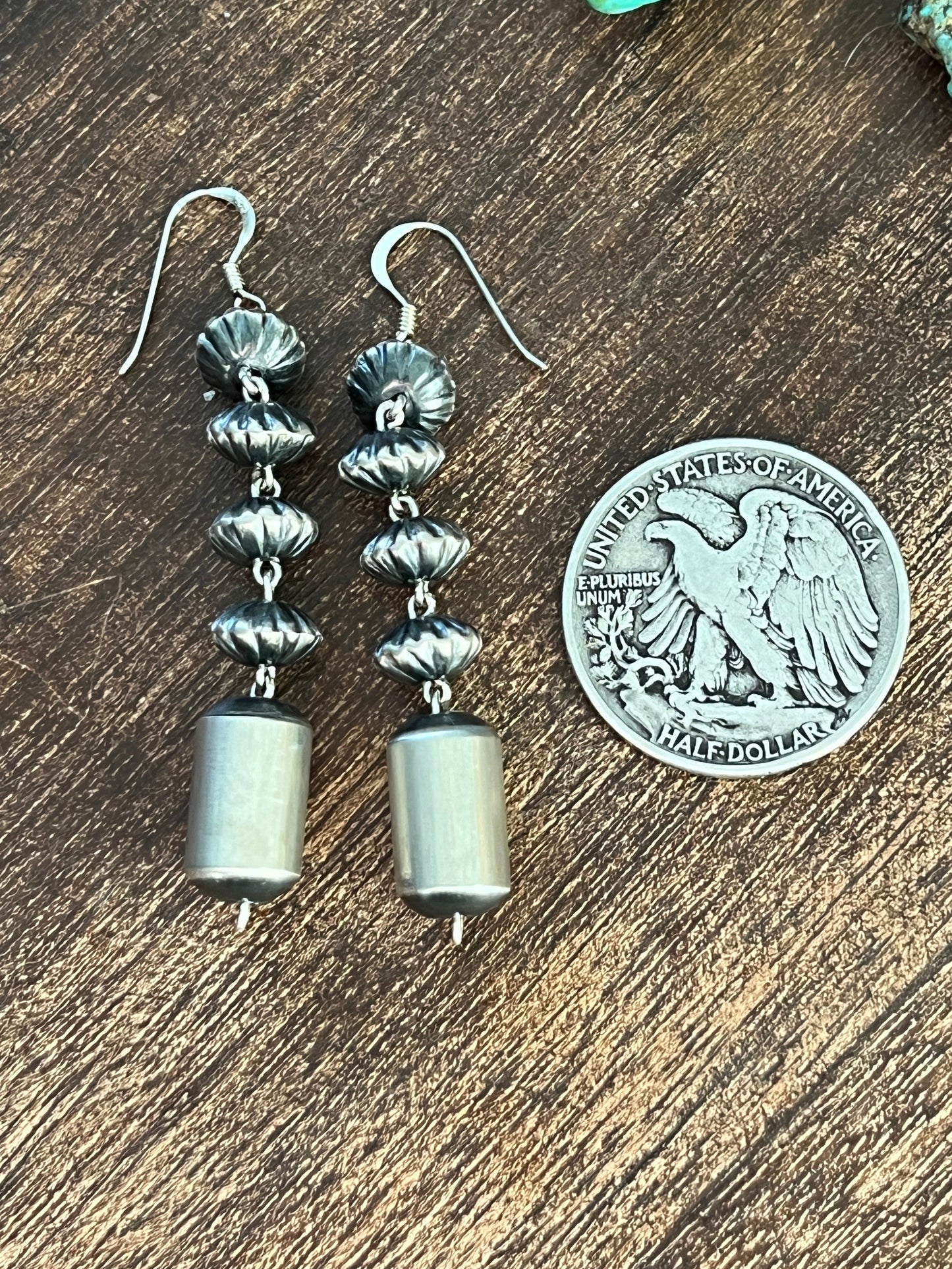 Handcrafted Handmade Sterling Linked Bead Earrings by Crystal Haley