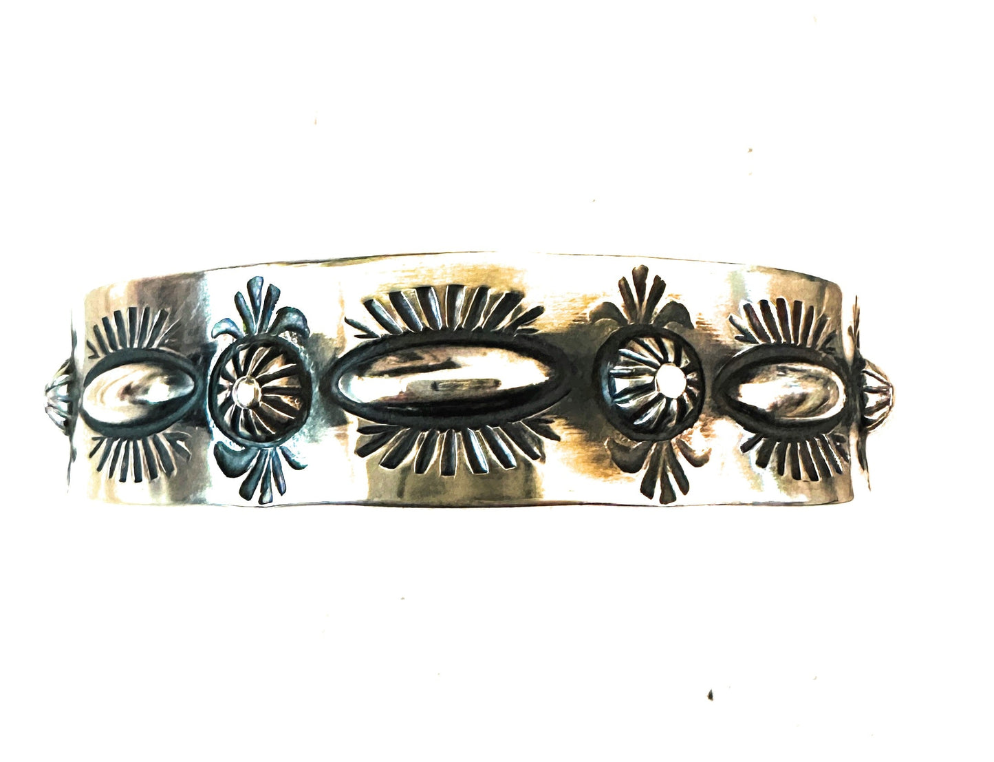 Handcrafted Sterling Silver Cuff Bracelet By Elvira Bill