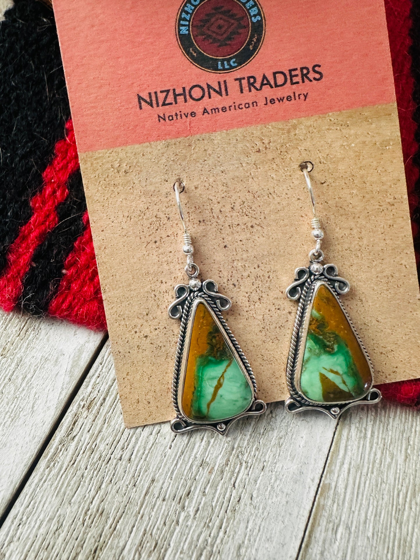 Handcrafted Sonoran Jasper & Sterling Silver Dangle Earrings