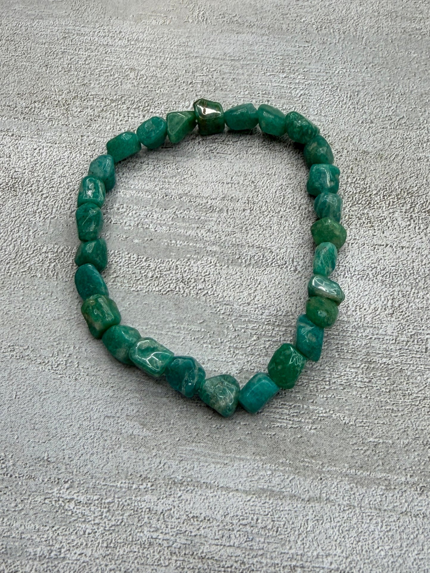 Green Amazonite Nugget Stretch Bracelet