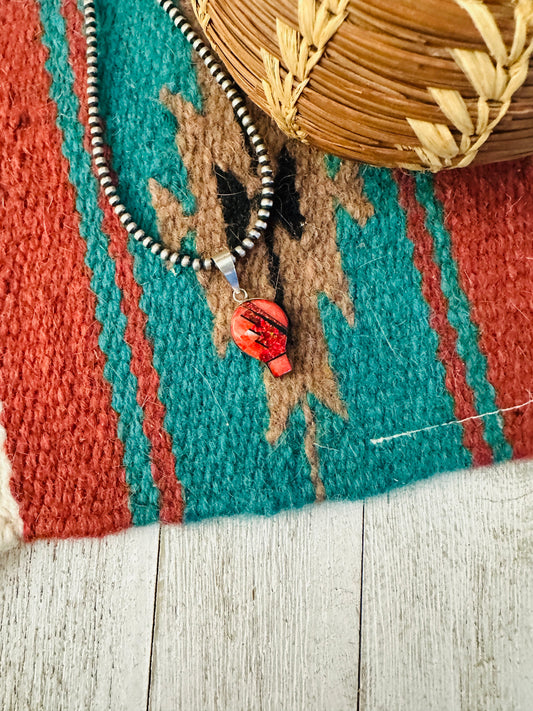 Handcrafted Multi Stone & Sterling Silver Inlay Pendant
