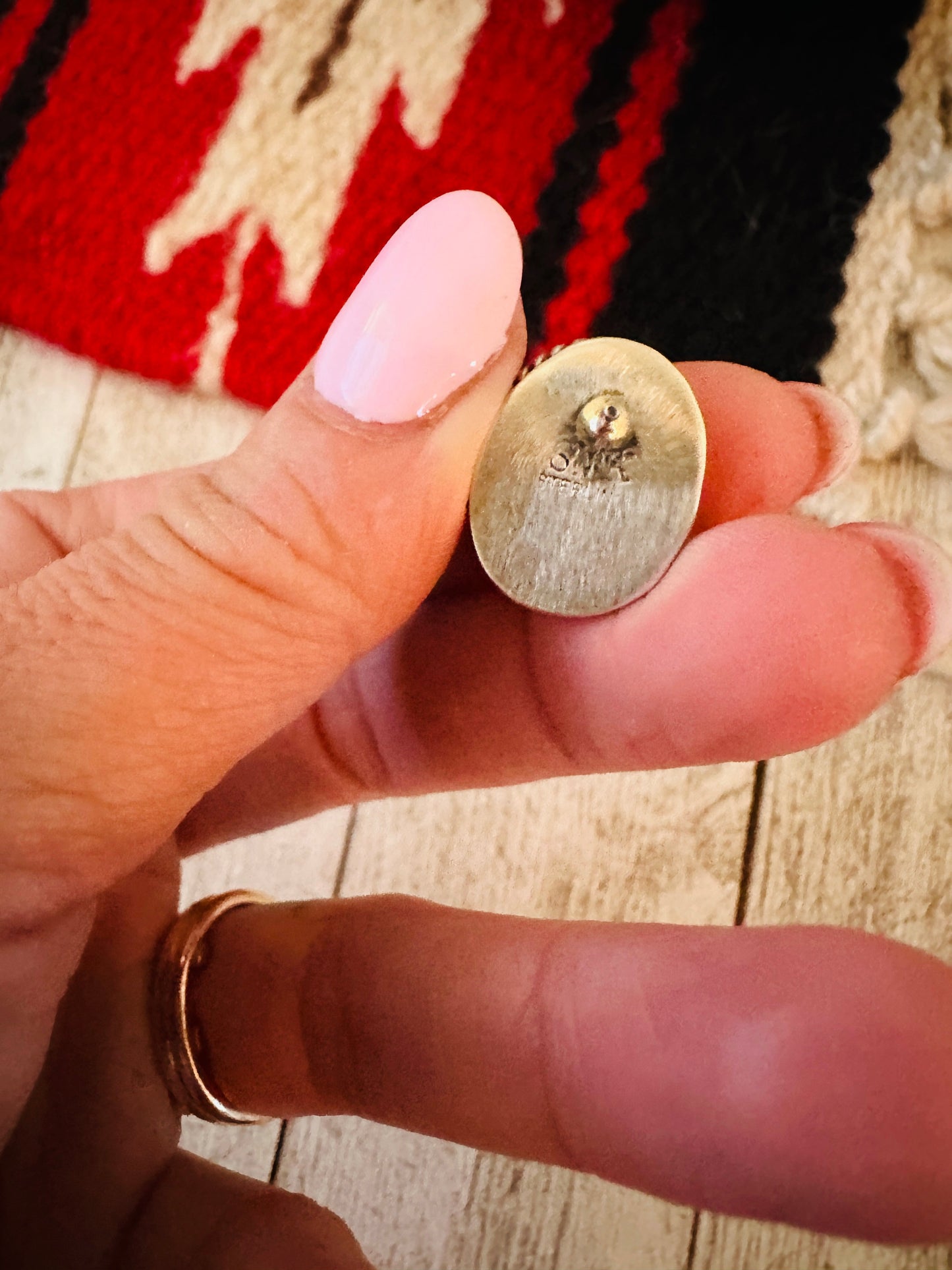 Handcrafted Sterling Silver & Pink Dream Mojave Stud Earrings