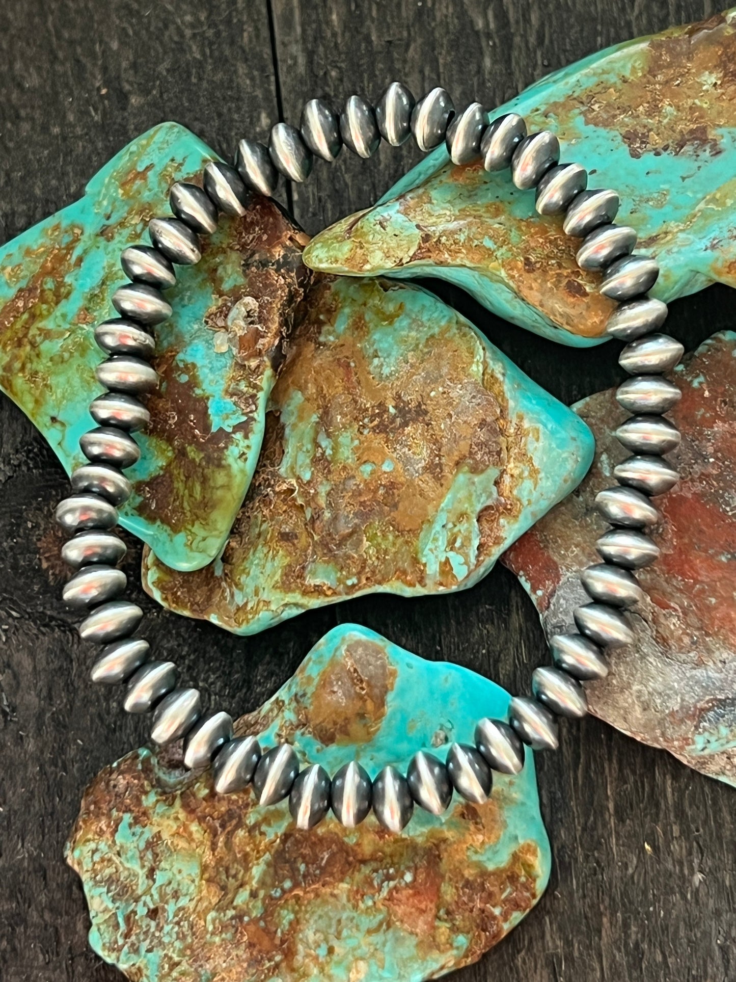 Vinita Cowboy Handmade Sterling Silver 5.5mm Stretch Bracelet
