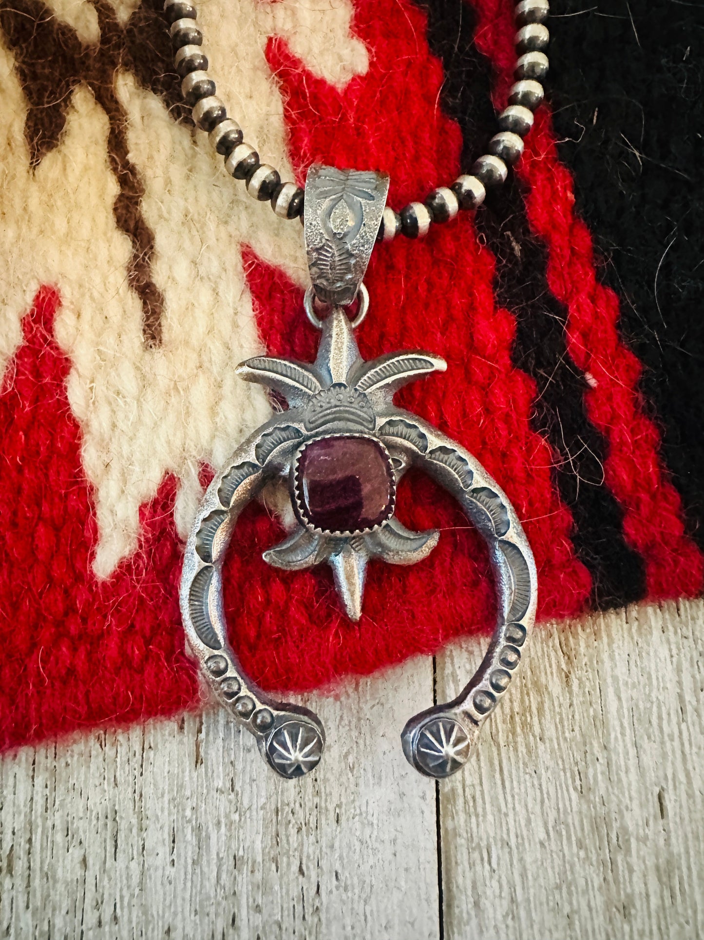 Handcrafted Sterling Silver & Purple Spiny Naja Pendant by Kevin Billah