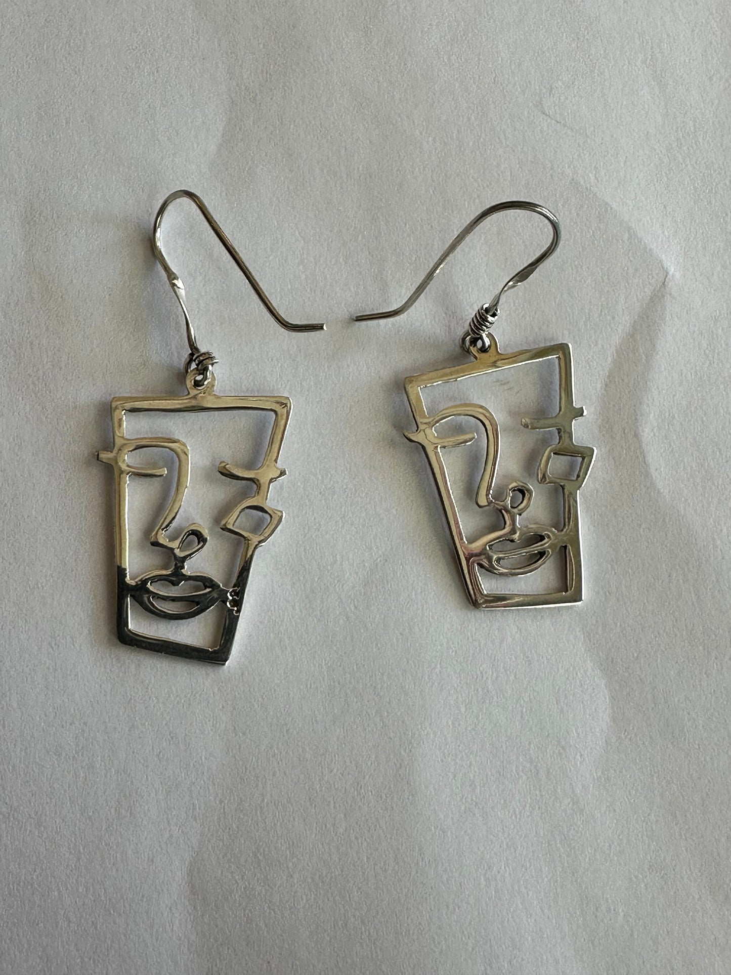 Quadrangle Face Earrings on Hook