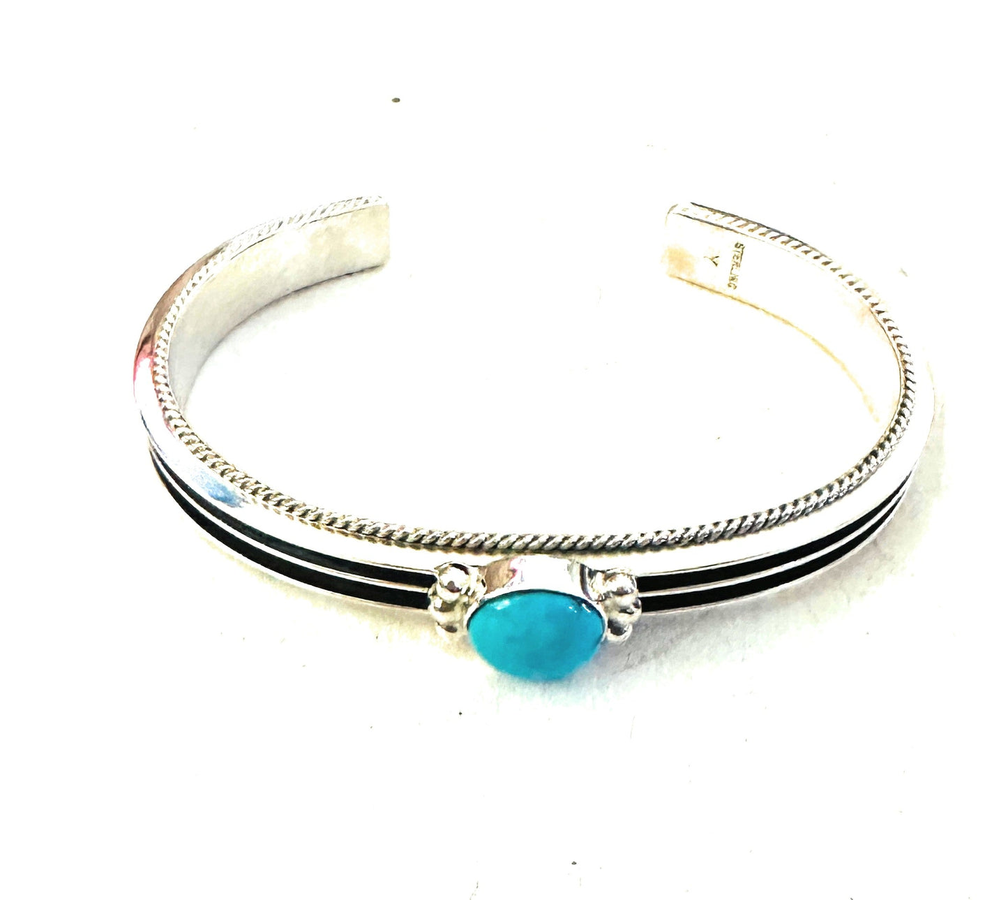 Handcrafted Sterling Silver & Turquoise Cuff Bracelet