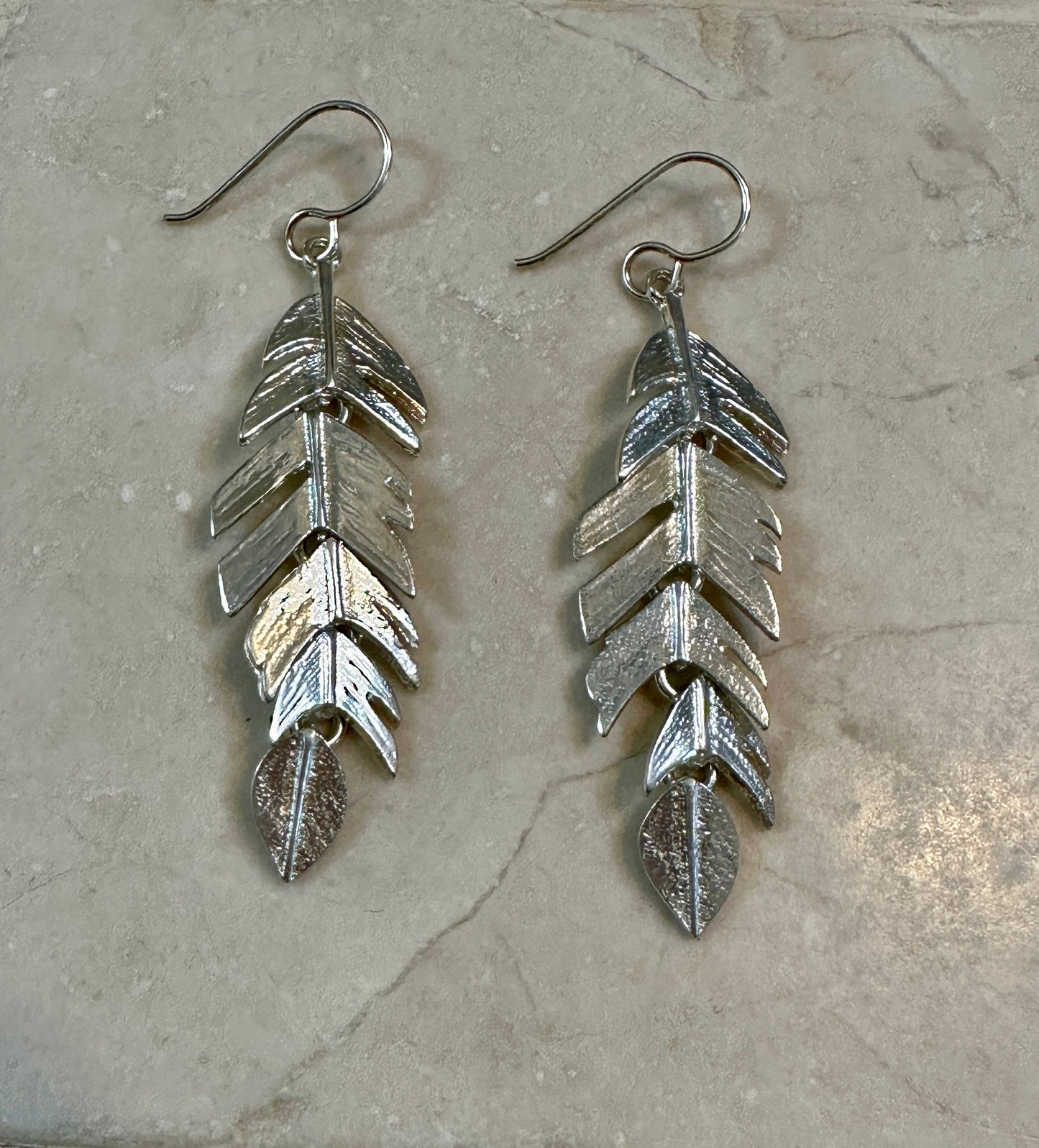 Scoured & Sectioned Feather Earrings