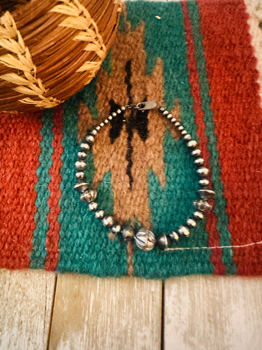 Handcrafted Sterling Silver Beaded Bracelet