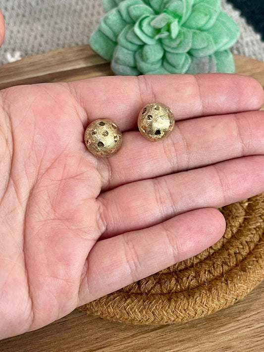 Vintage Gold Plated Stud Earrings