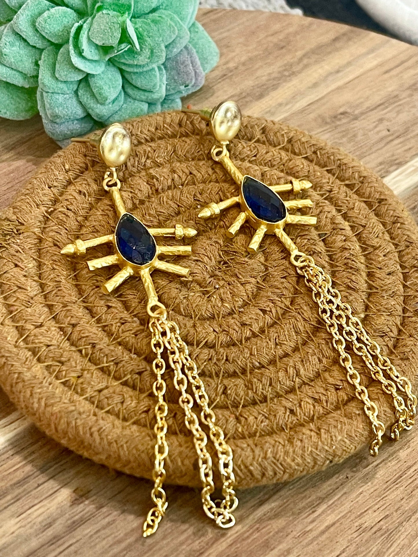 The Bijoux Vault Vintage Gold Plated Dangle Earrings