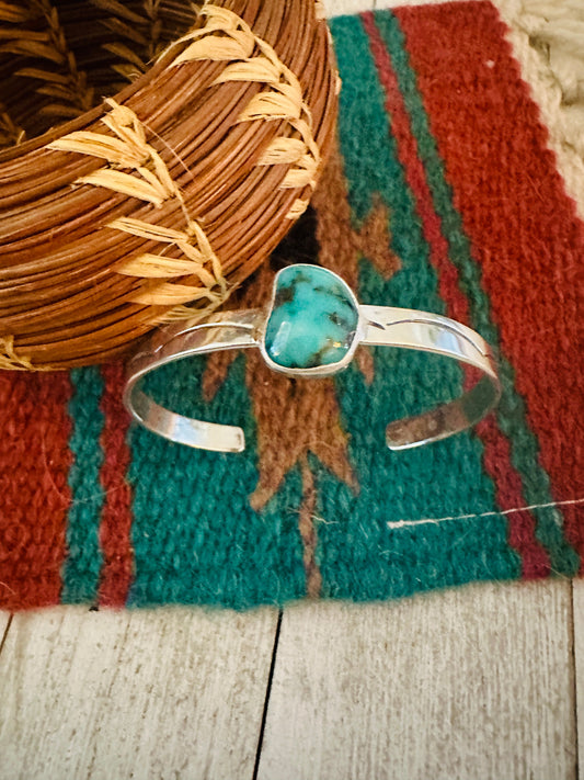 Handcrafted Sterling Silver & Turquoise Cuff Bracelet