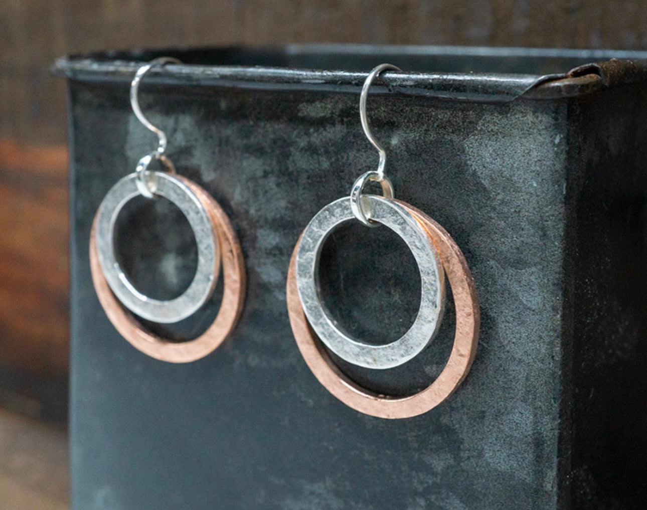 Copper & Sterling Silver Rings Earrings