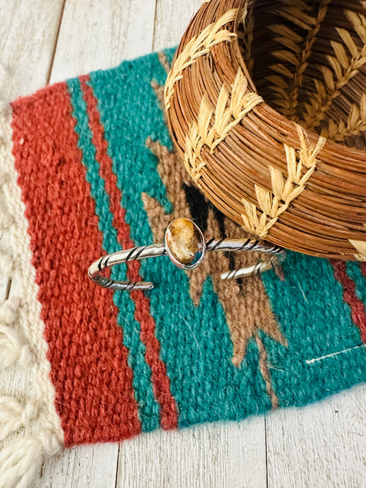 Handcrafted Sterling Silver & Spice Cuff Bracelet