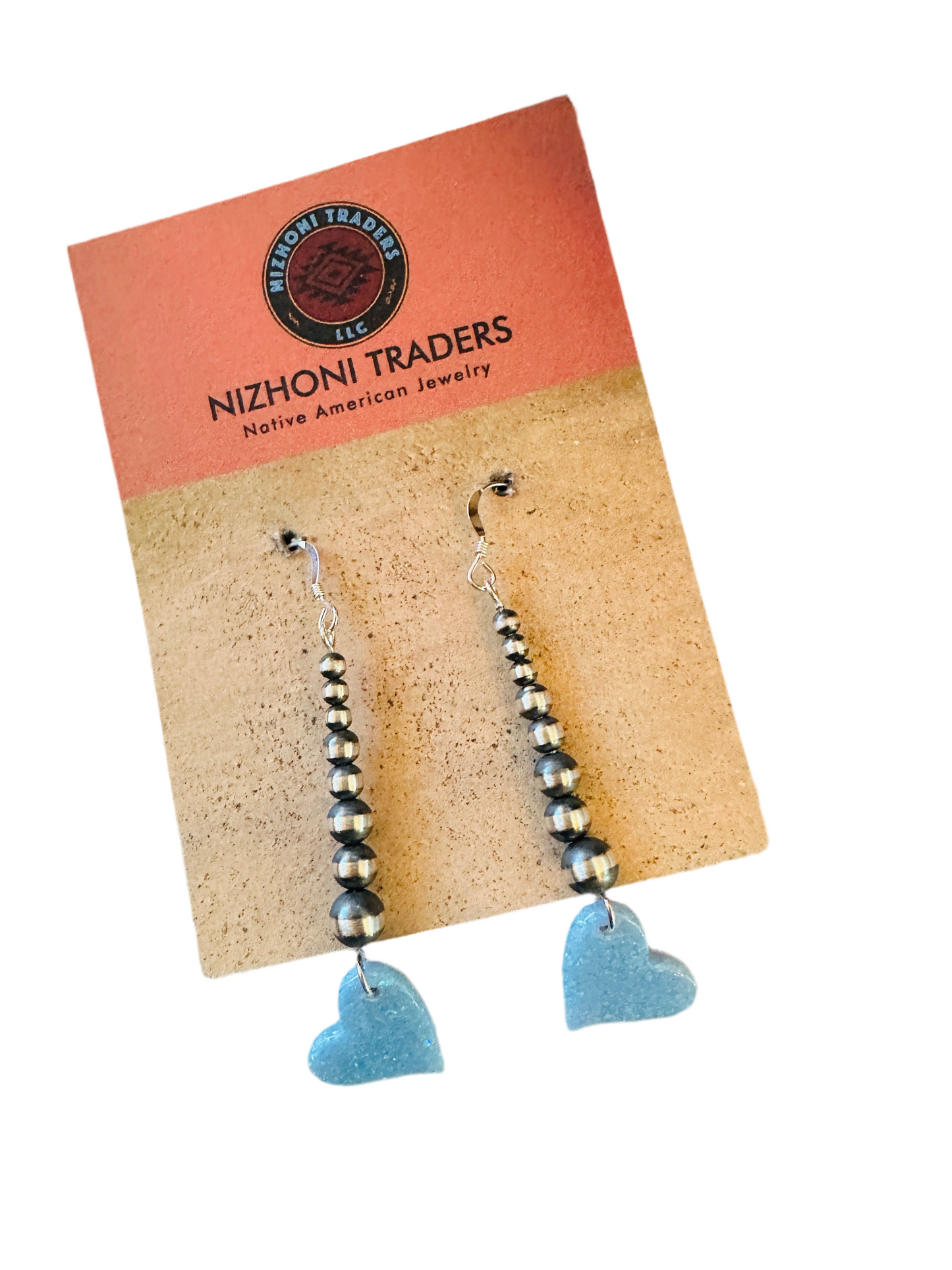 Summer Lovin’ Sterling Silver Pearl Beaded Opal Heart Dangle Earrings