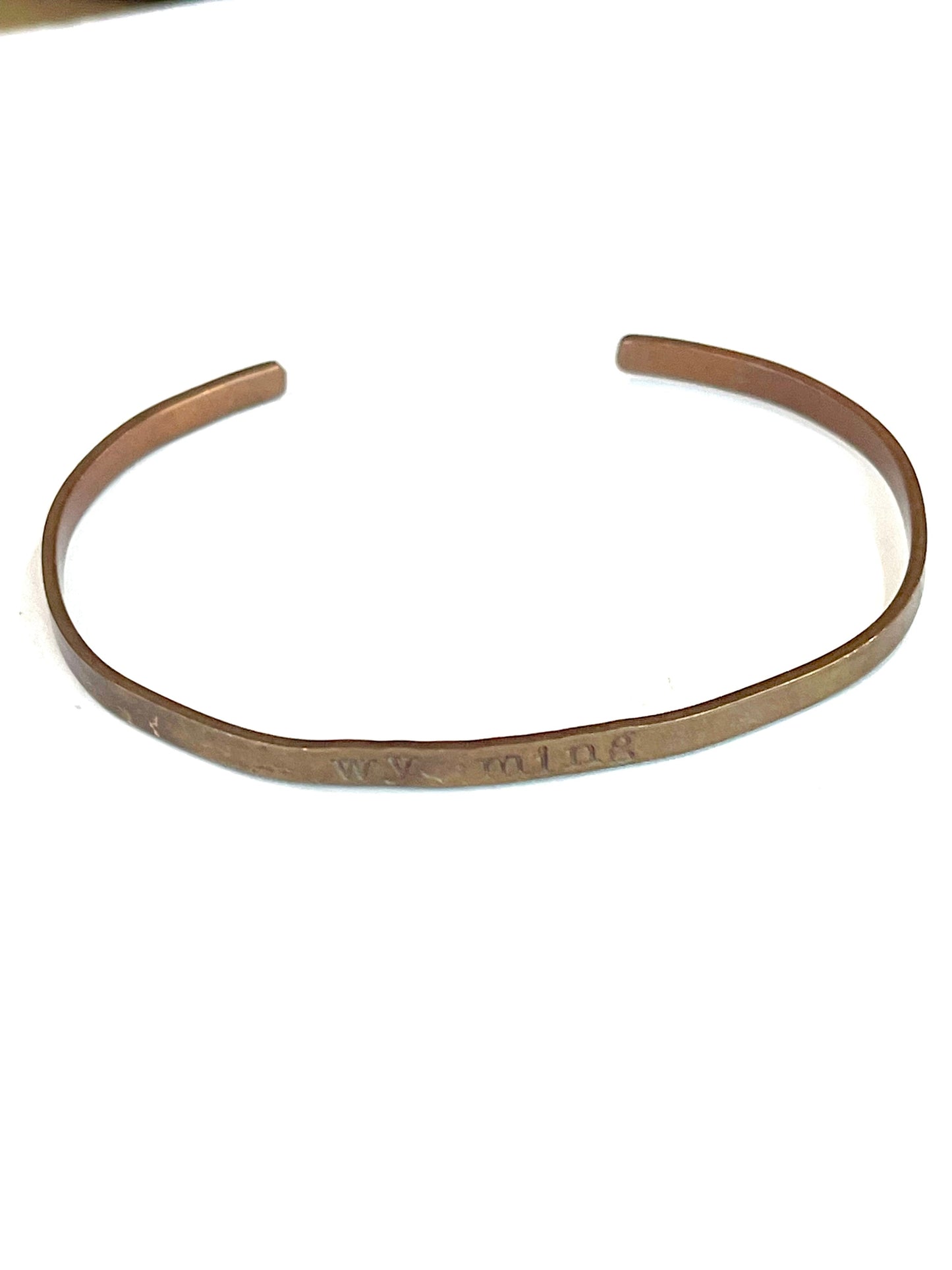 Vintage Handmade Wyoming Copper Cuff