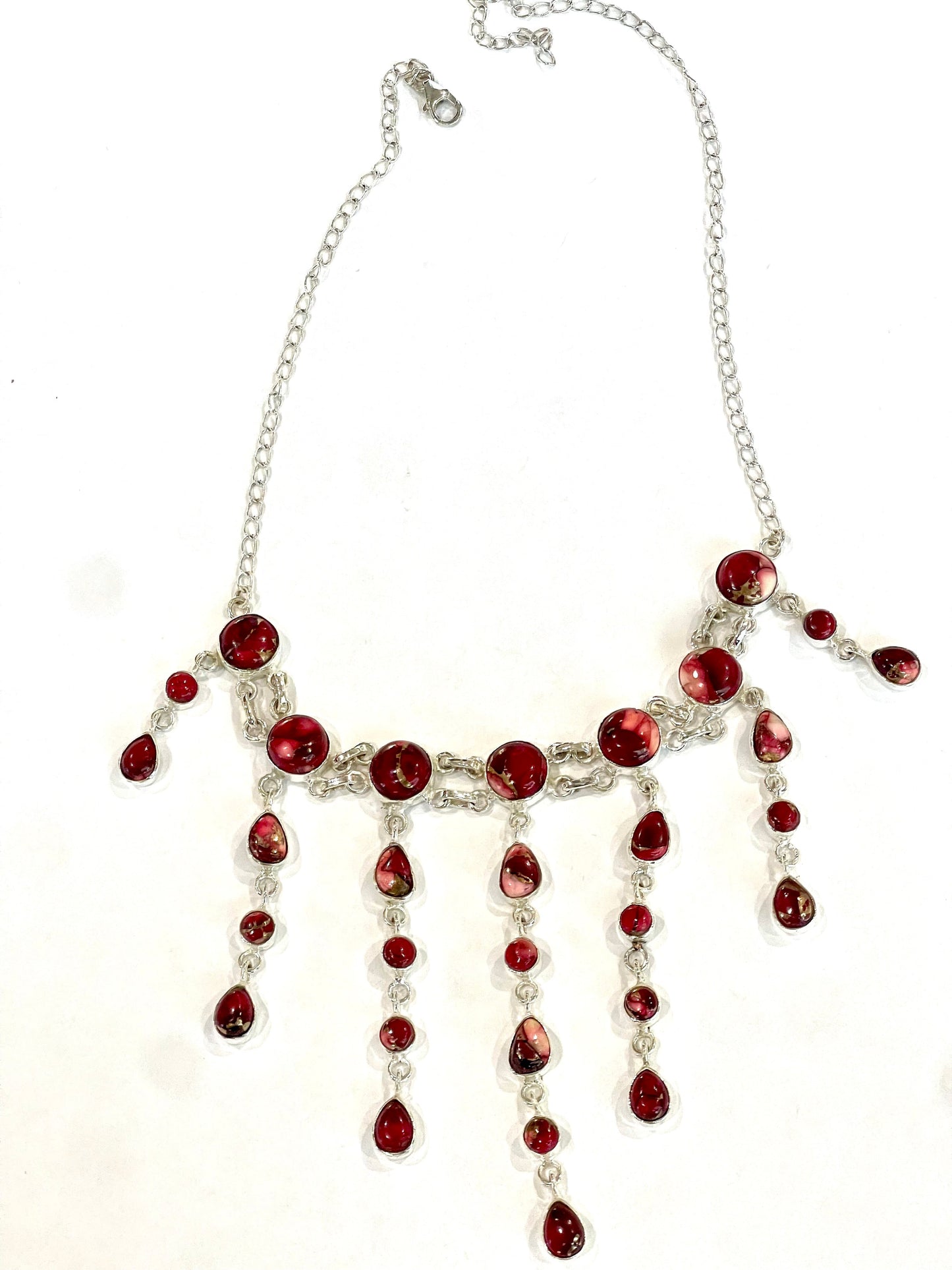 Beautiful Handmade Sterling Silver Dahlia Rose  Necklace