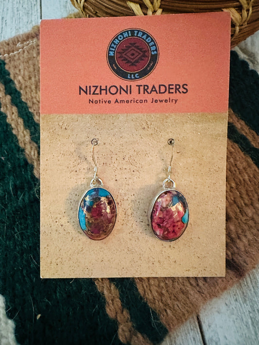Handcrafted Pink Dream Mojave & Sterling Silver Dangle Earrings