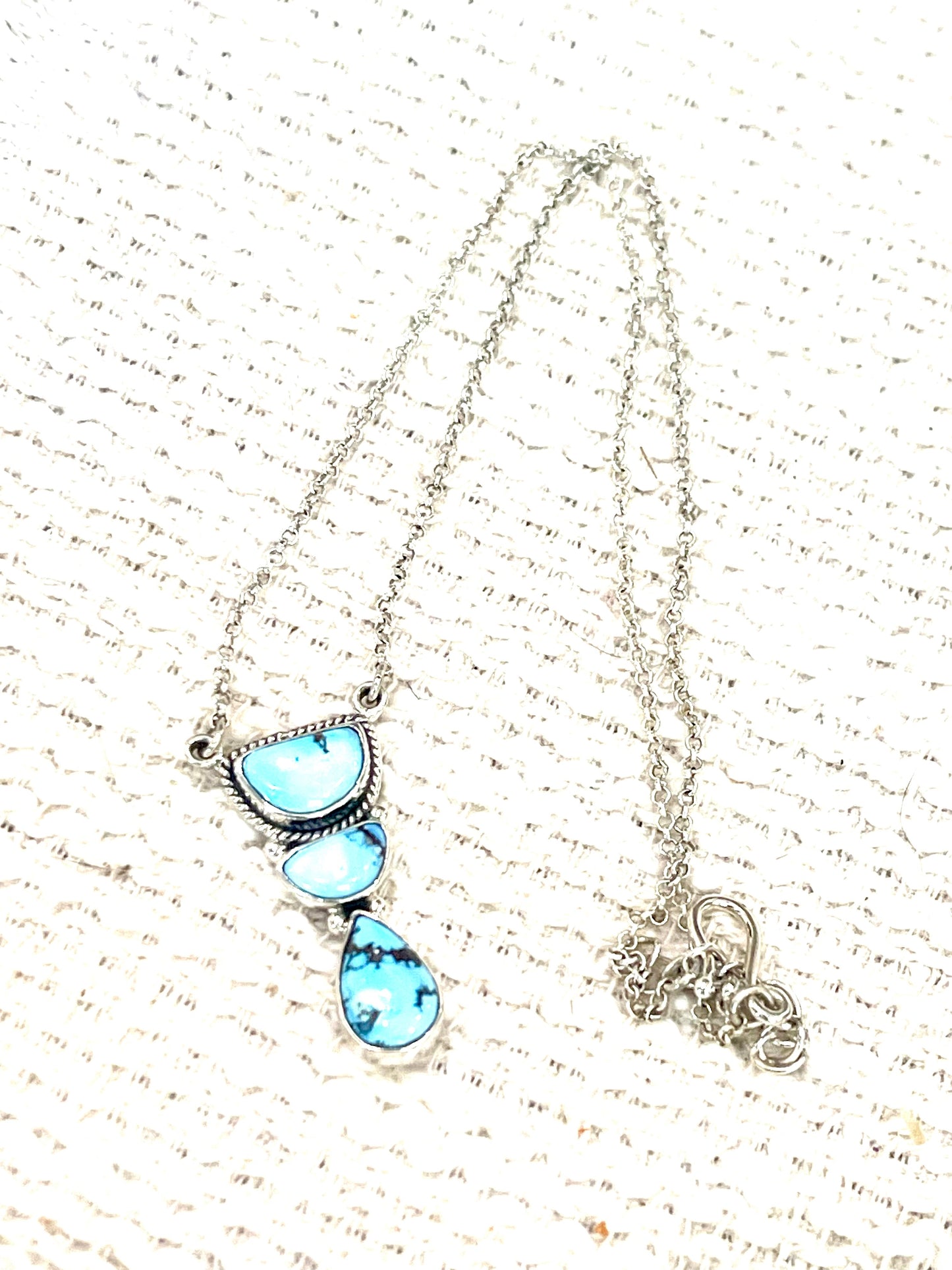 Handcrafted Sterling Silver & Golden Hills Cluster Necklace