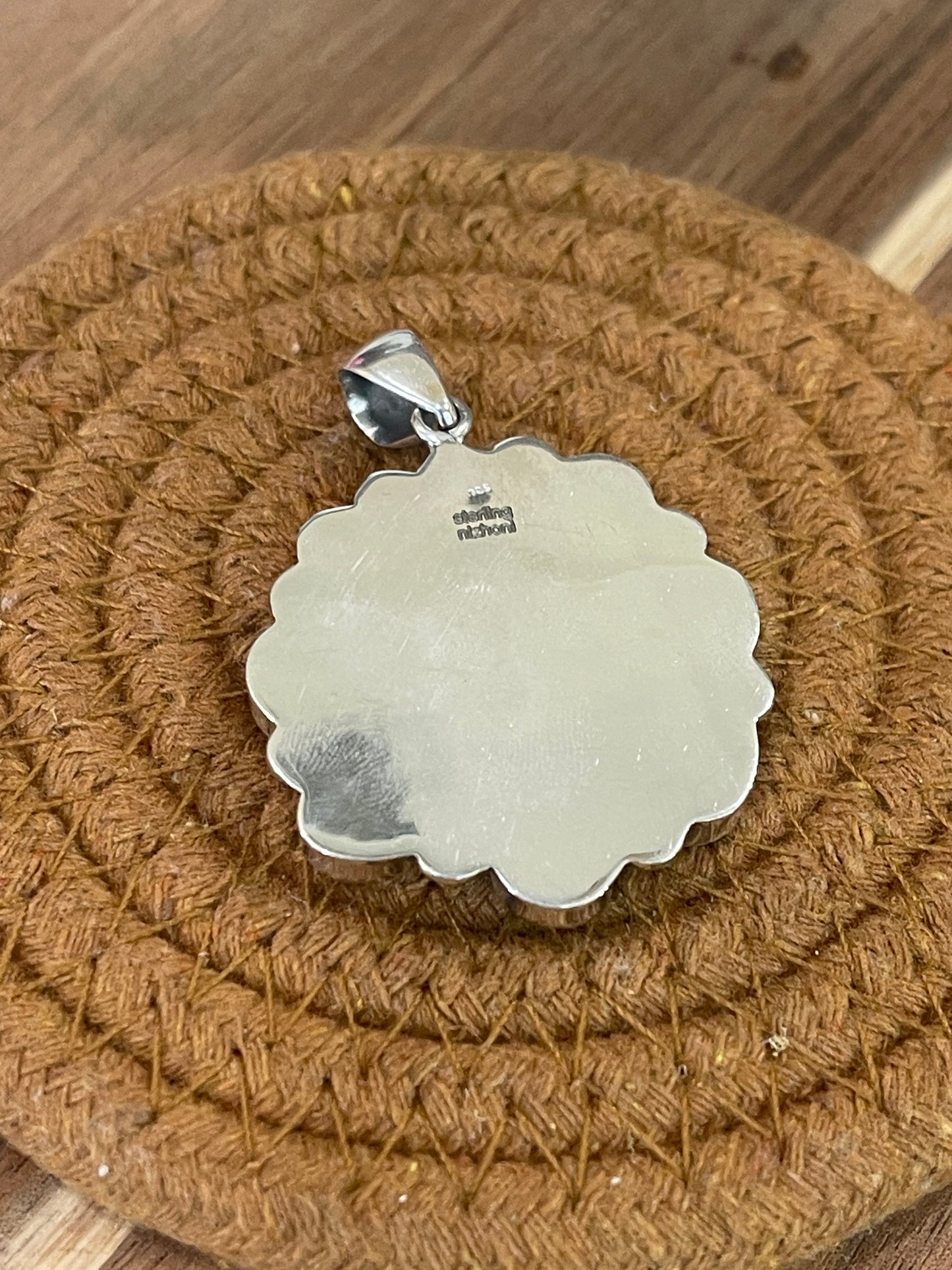 Handmade Sterling Silver & Palomino Cluster Pendant