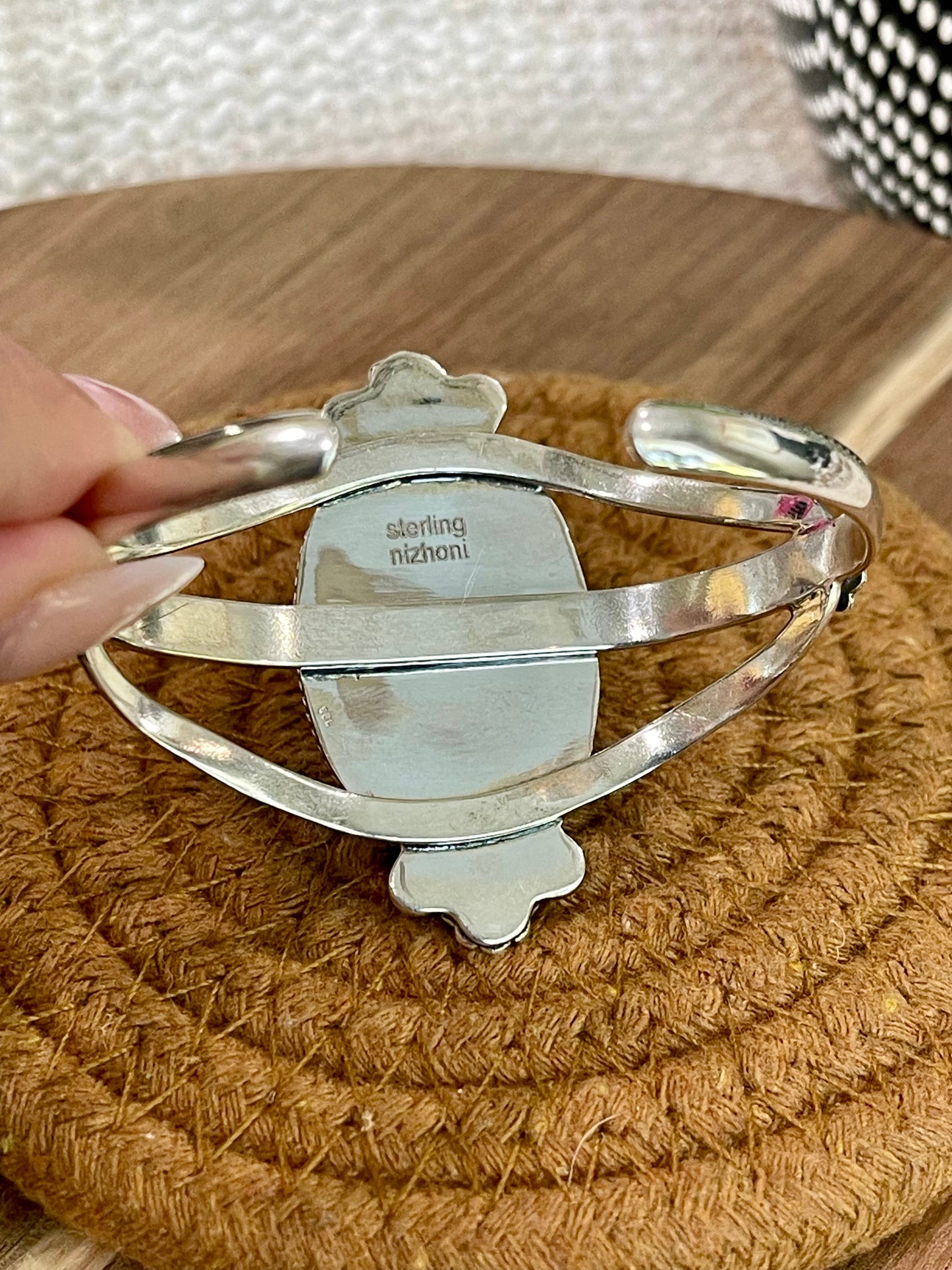 Gorgeous Handmade Sterling Silver & Palomino Cuff Bracelet