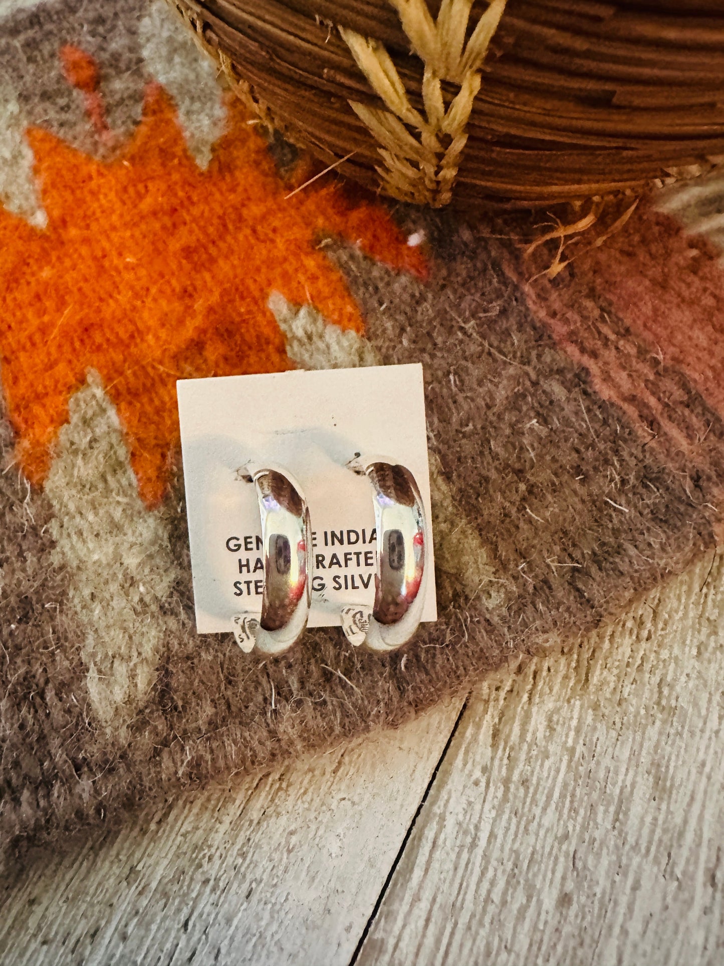 Handcrafted Sterling Silver Hoop Earrings