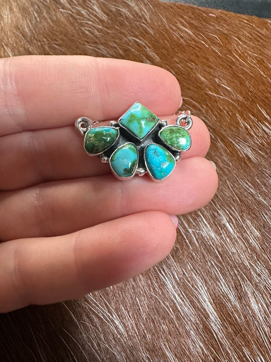 Beautiful Handmade Sterling Silver & Sonoran Mountain Turquoise Necklace