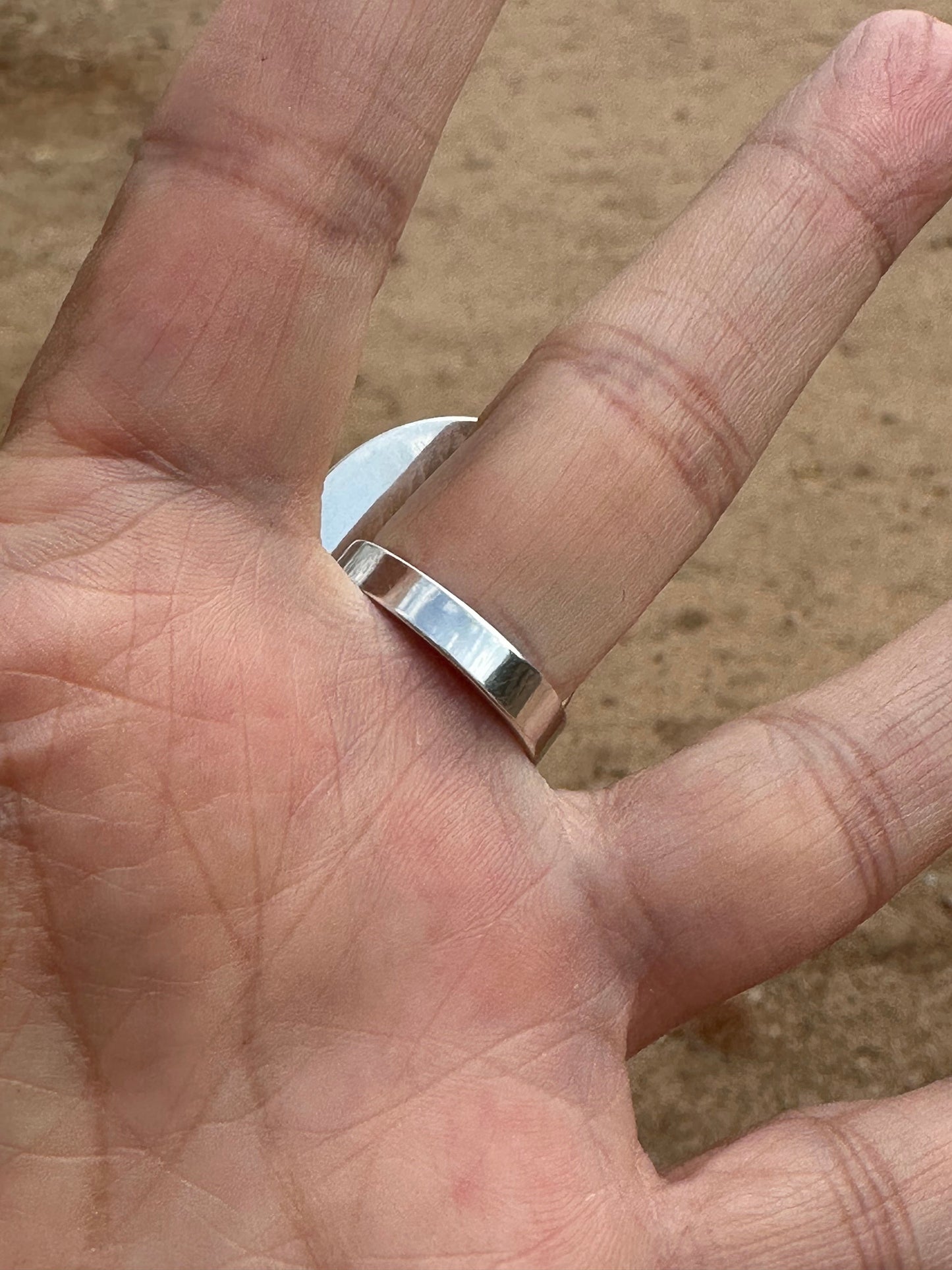 Handmade Kingman Turquoise And Sterling Silver Adjustable Cactus Ring